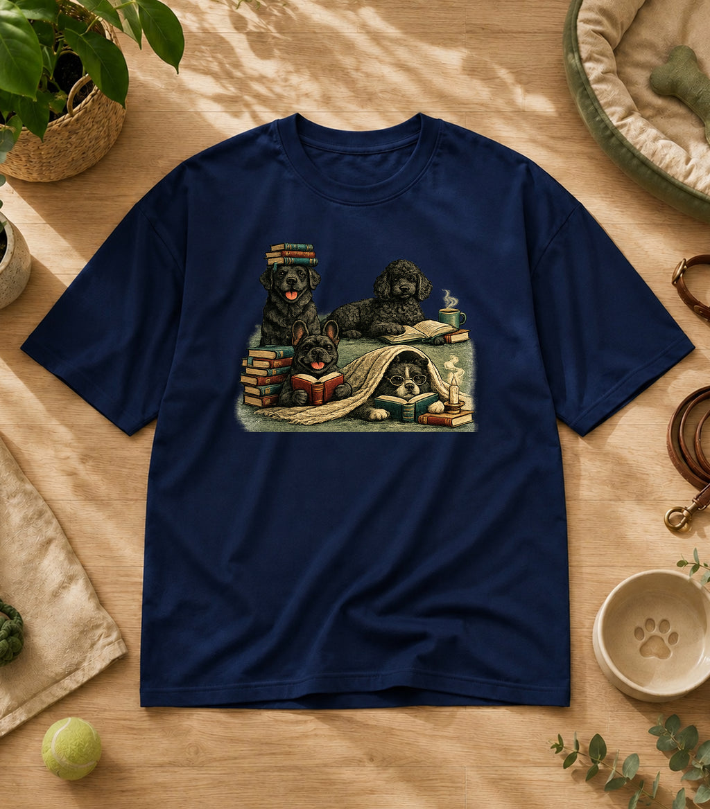 Black Puppy Reading Society T-Shirt