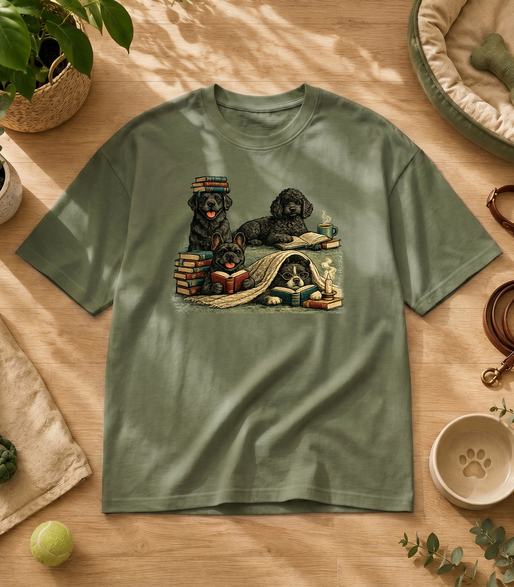 Black Puppy Reading Society T-Shirt