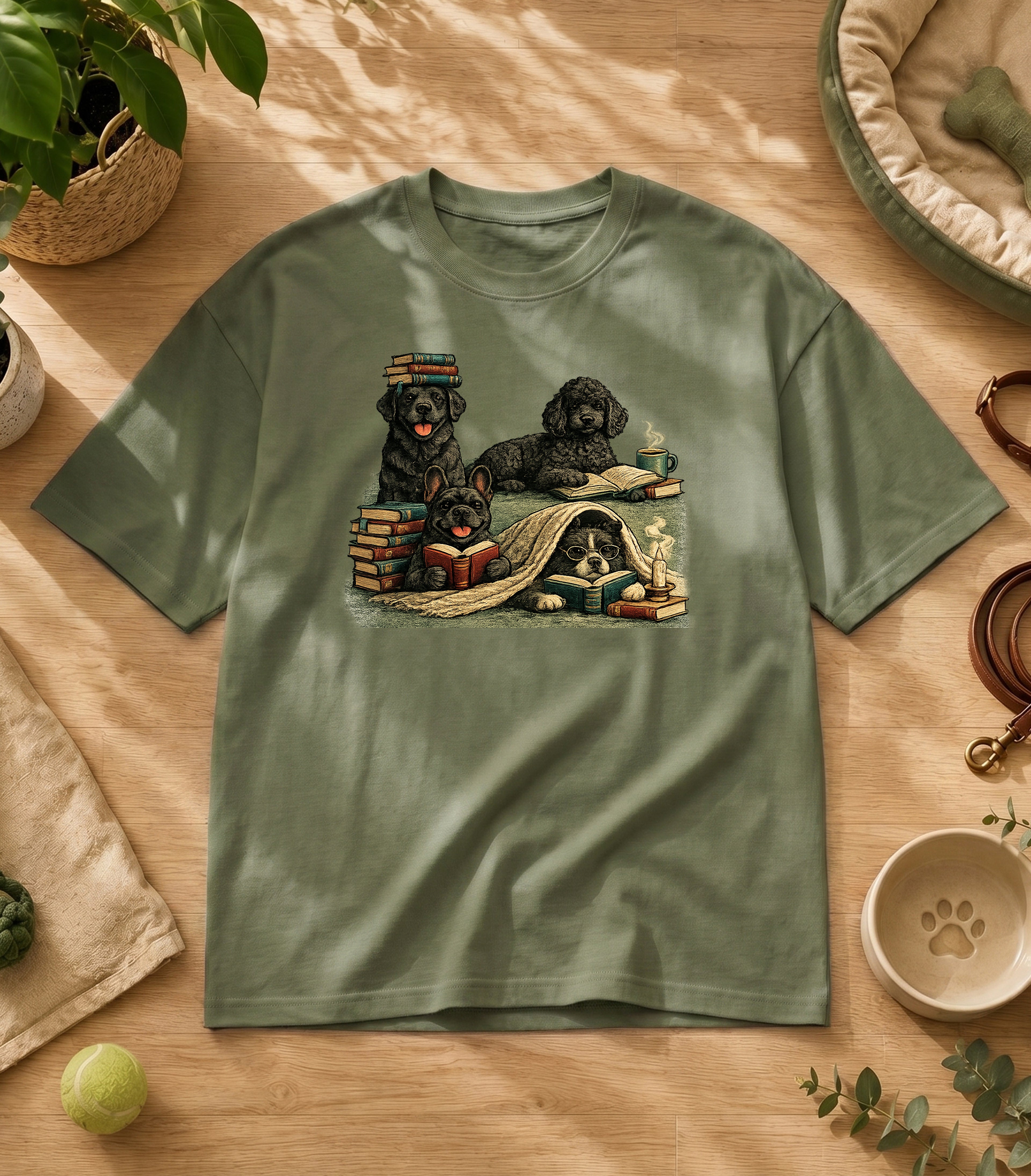 Black Puppy Reading Society T-Shirt