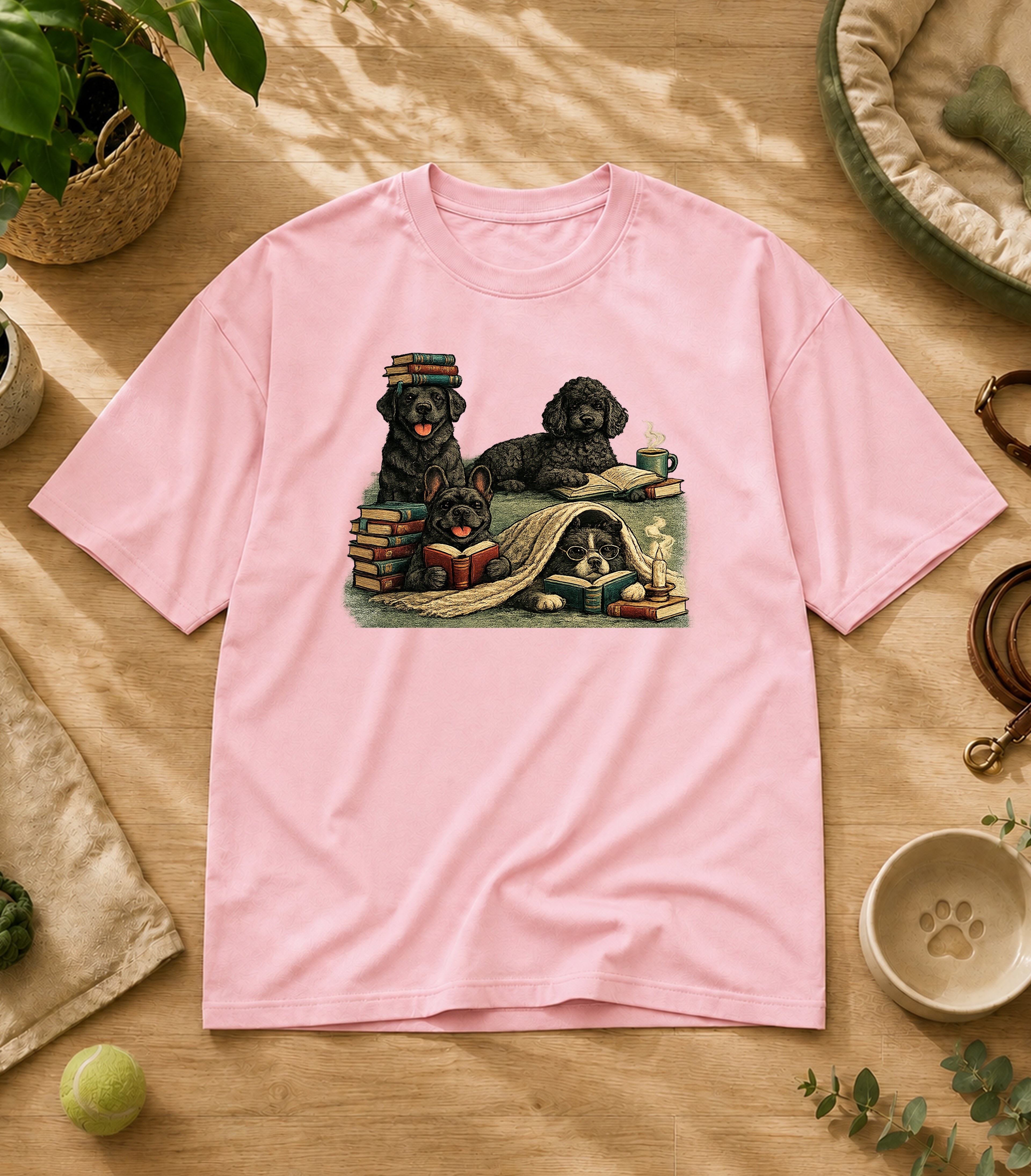 Black Puppy Reading Society T-Shirt