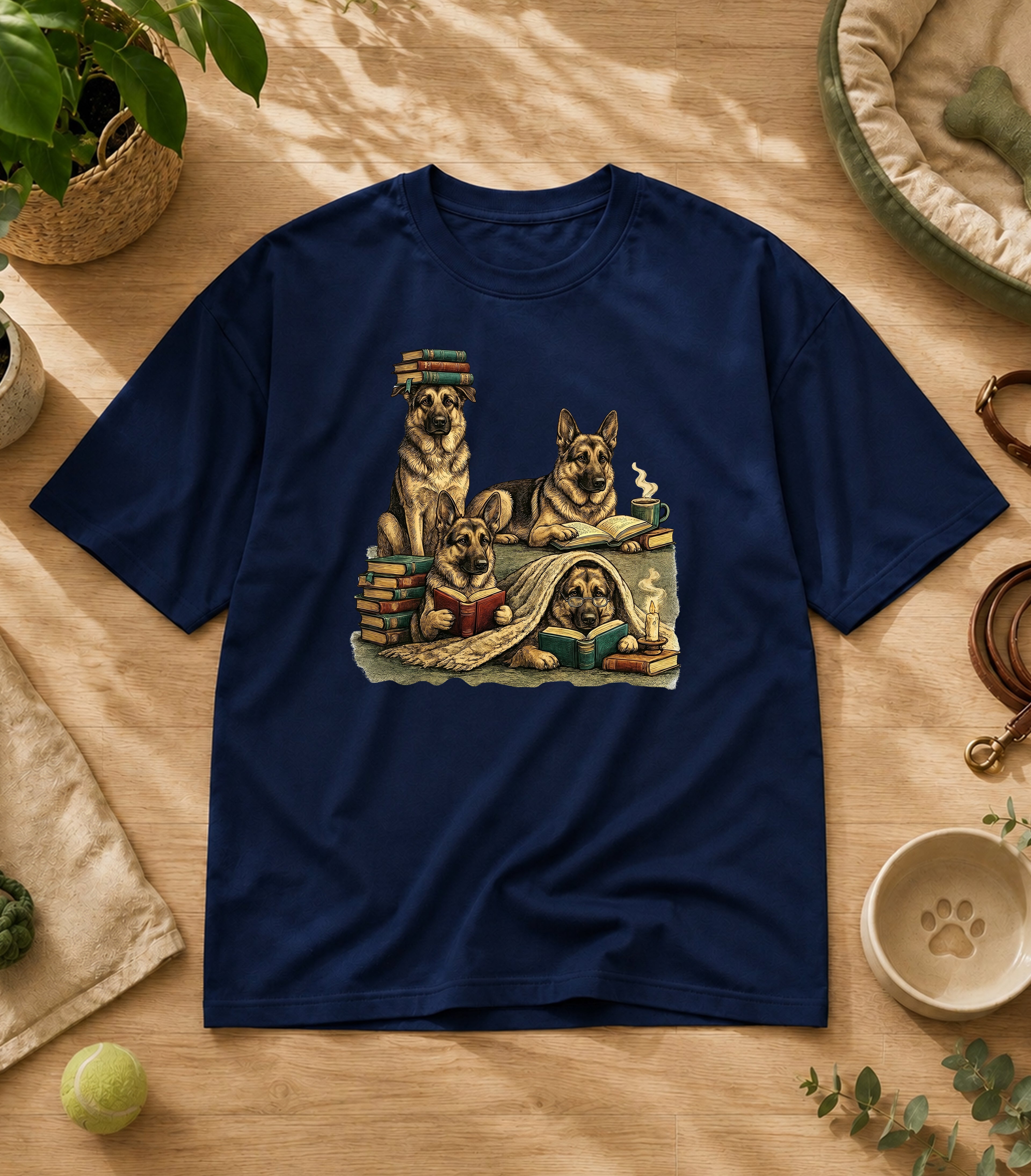 German Shepherd Reading Society T-Shirt