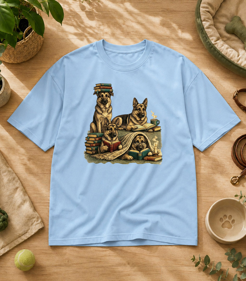 German Shepherd Reading Society T-Shirt