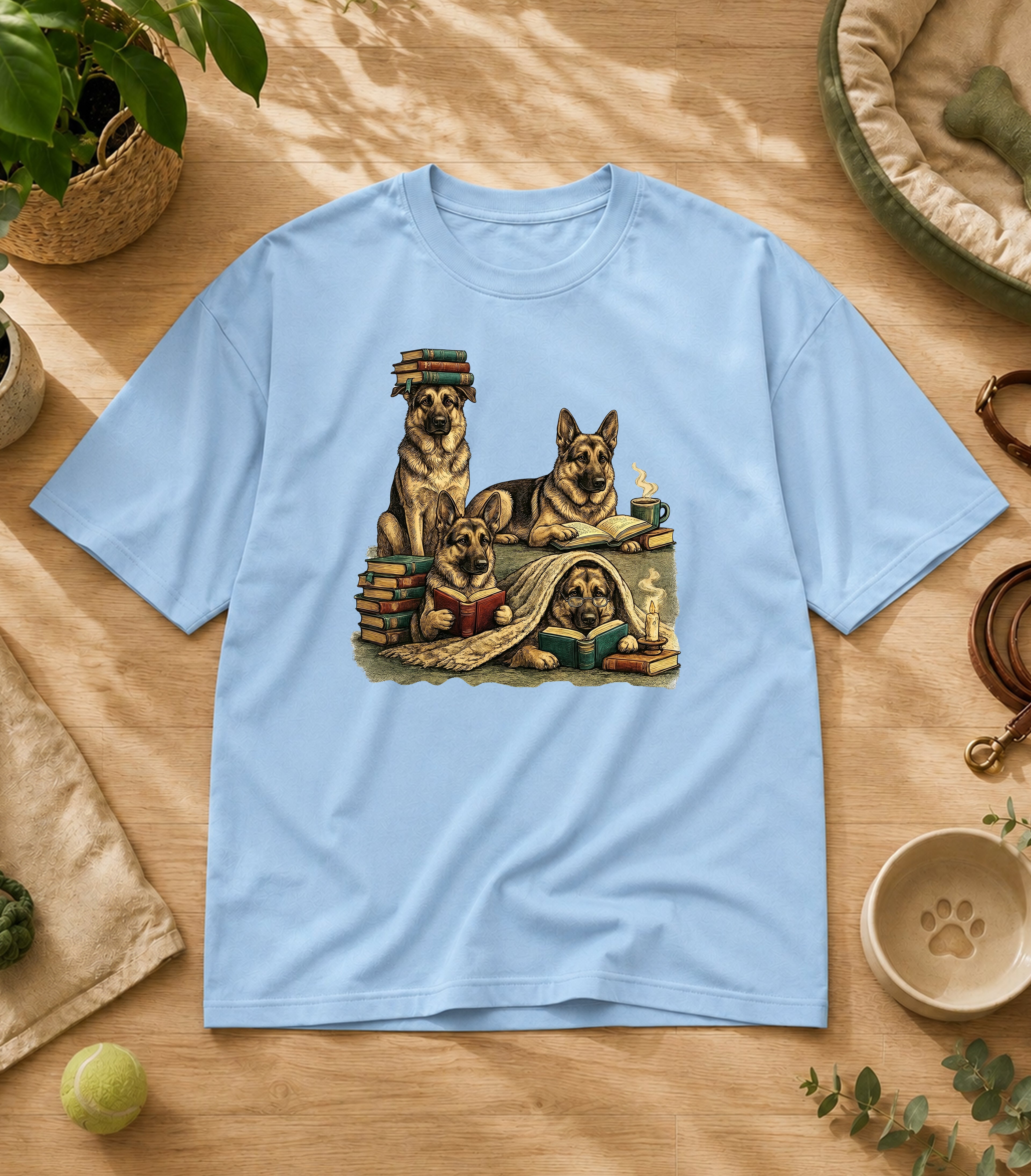 German Shepherd Reading Society T-Shirt