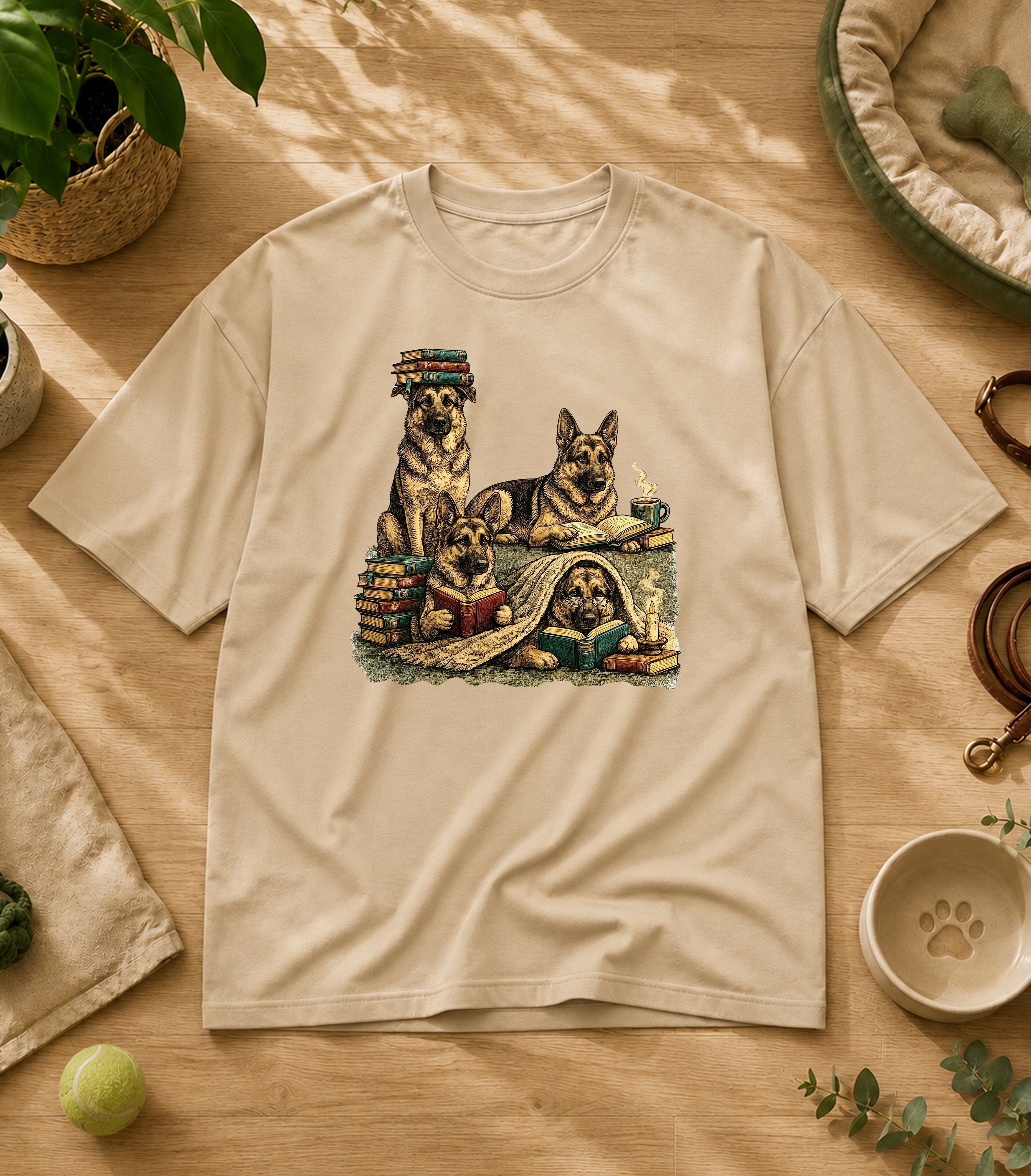 German Shepherd Reading Society T-Shirt