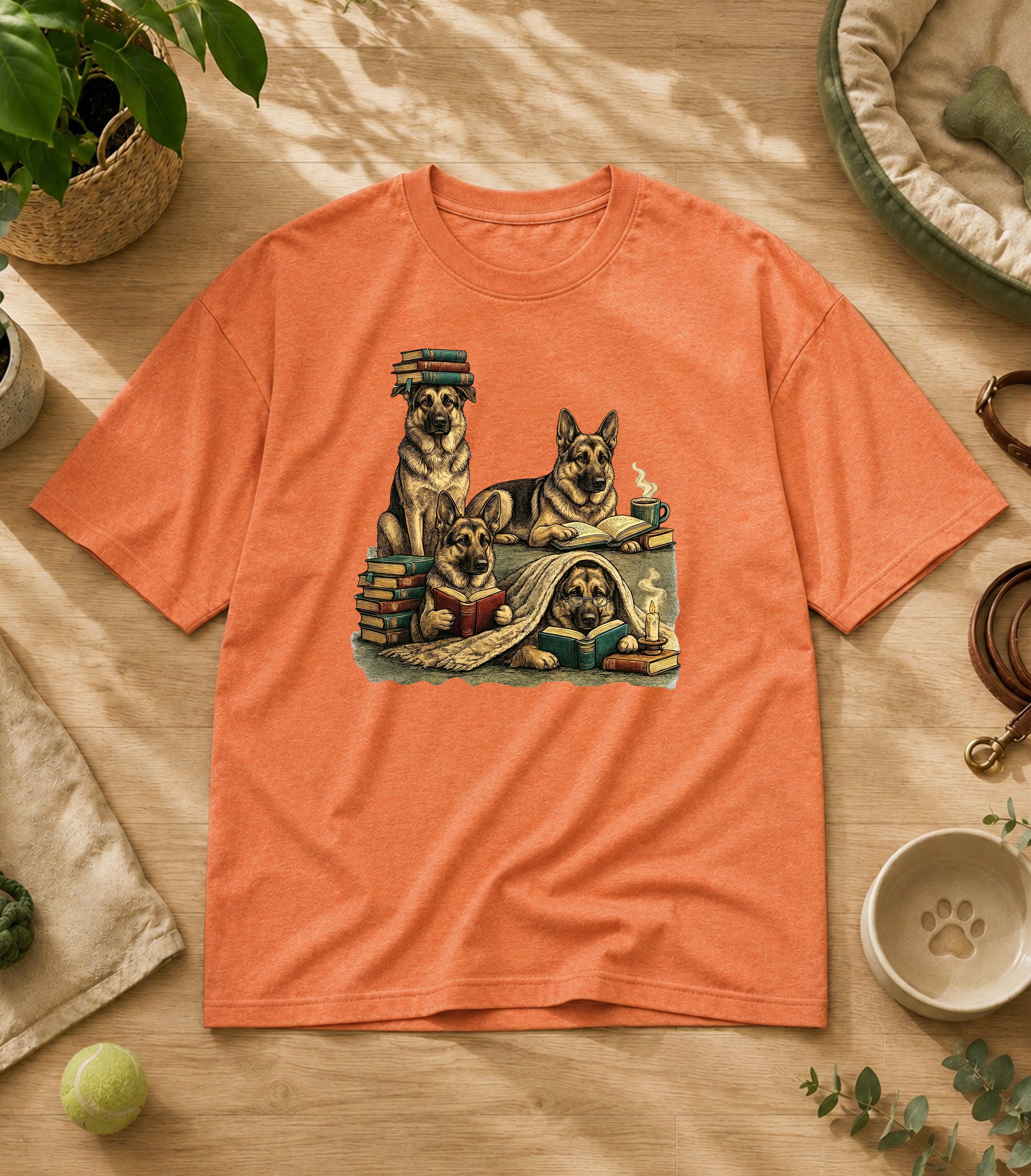 German Shepherd Reading Society T-Shirt