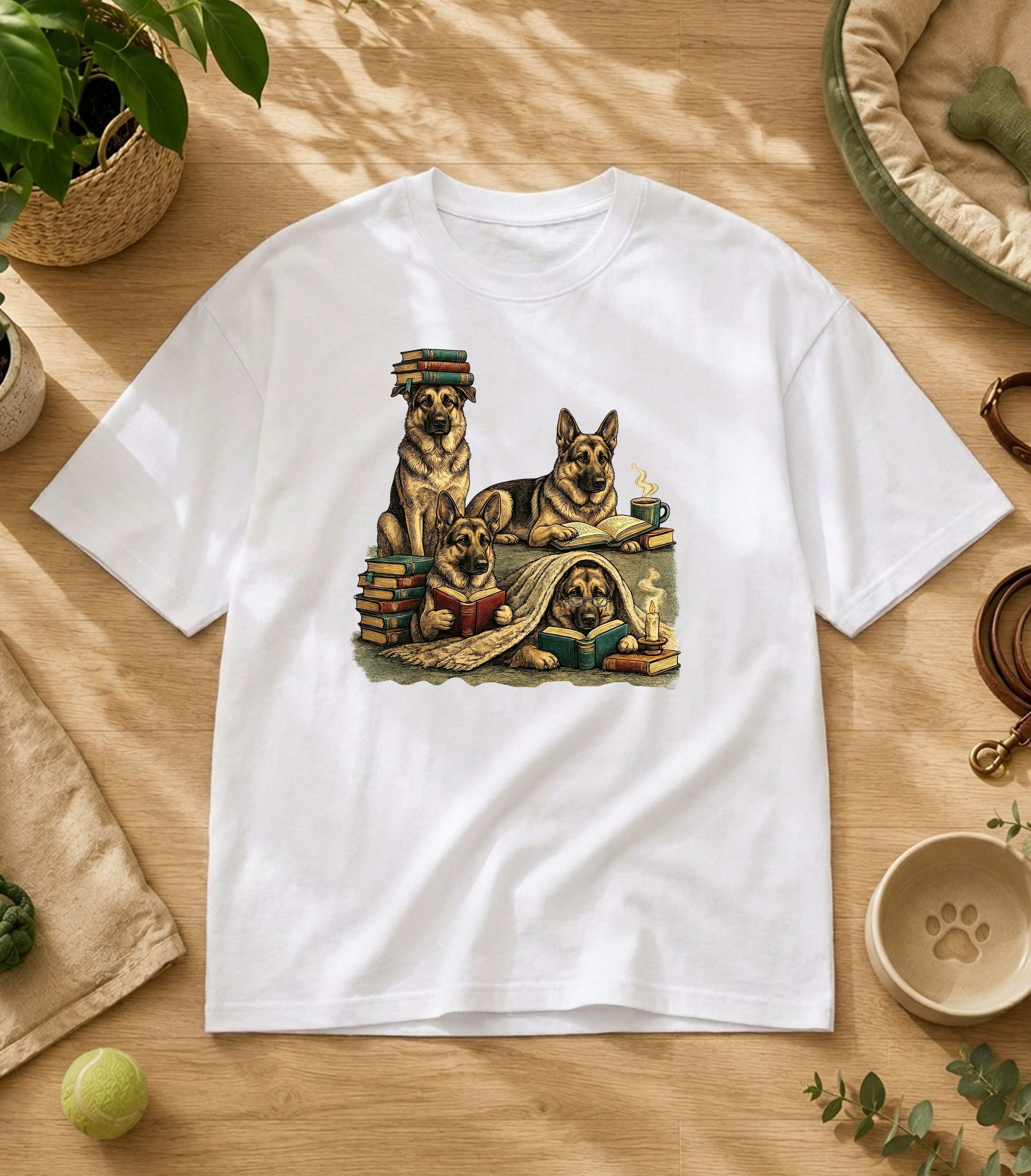 German Shepherd Reading Society T-Shirt
