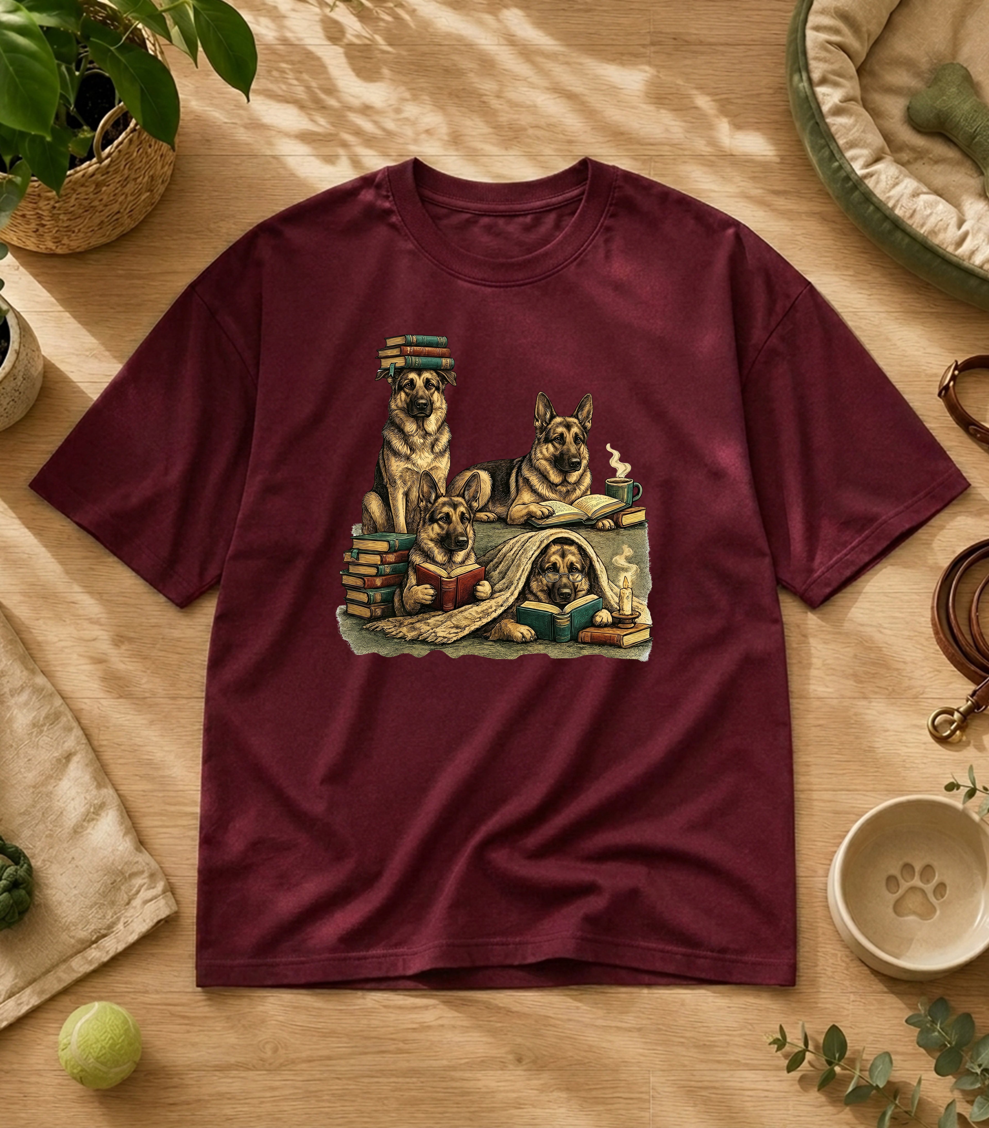 German Shepherd Reading Society T-Shirt