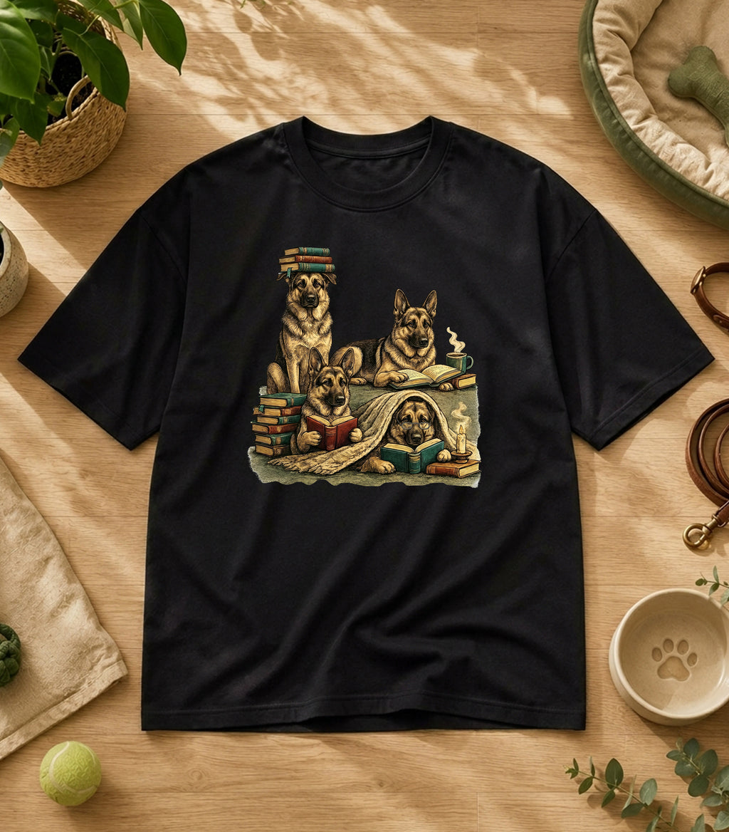 German Shepherd Reading Society T-Shirt