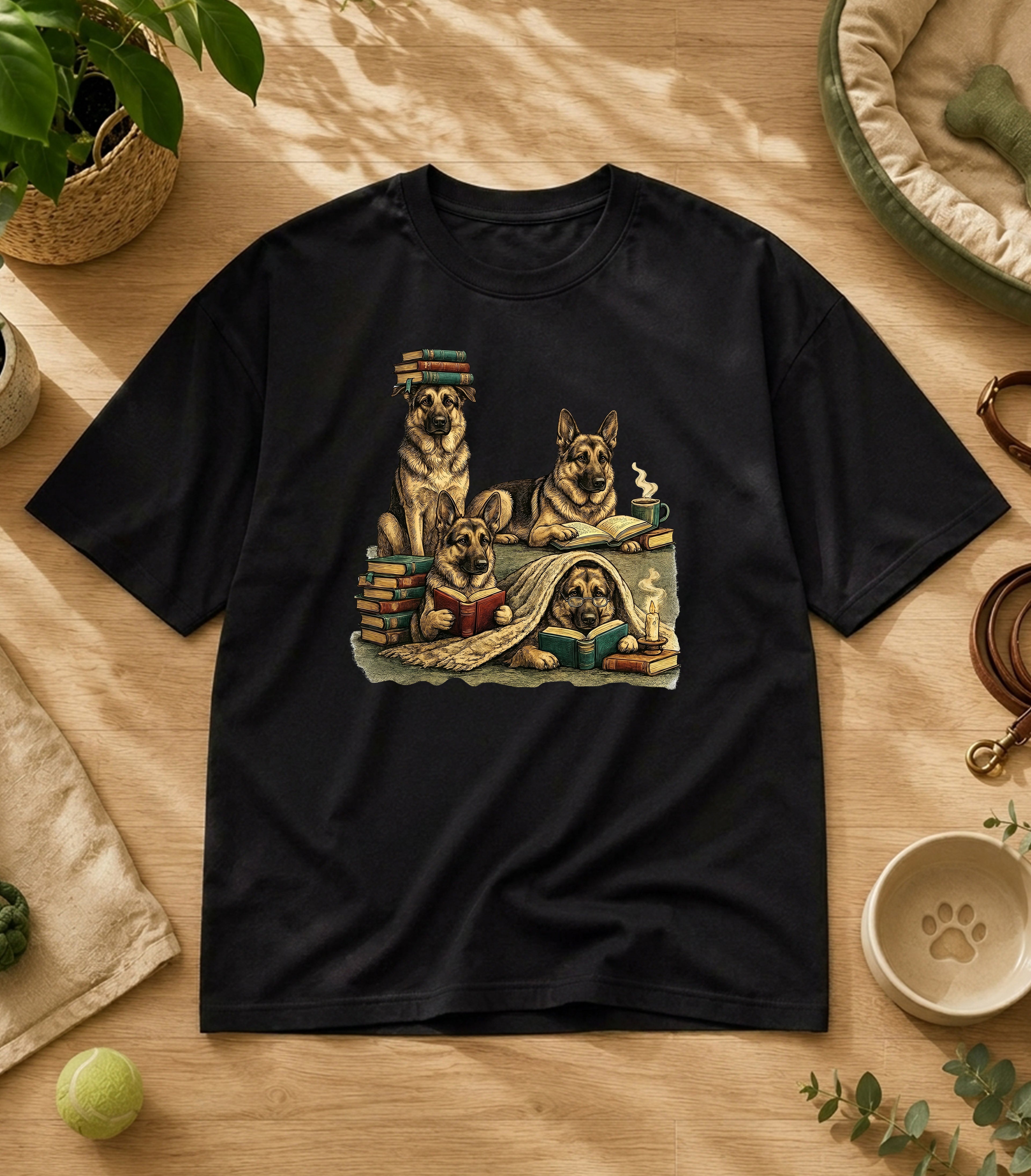 German Shepherd Reading Society T-Shirt