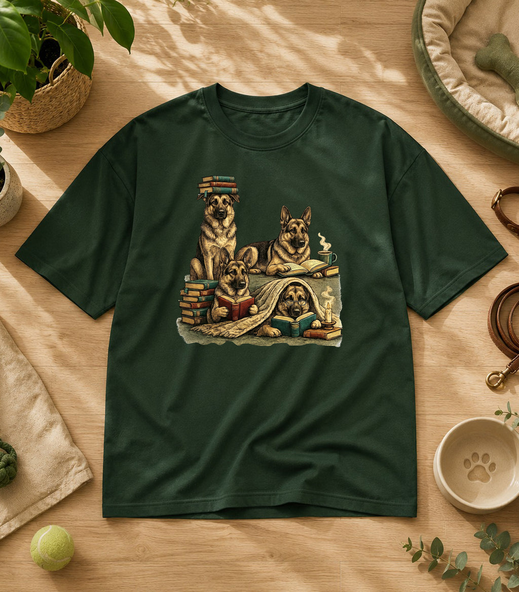 German Shepherd Reading Society T-Shirt
