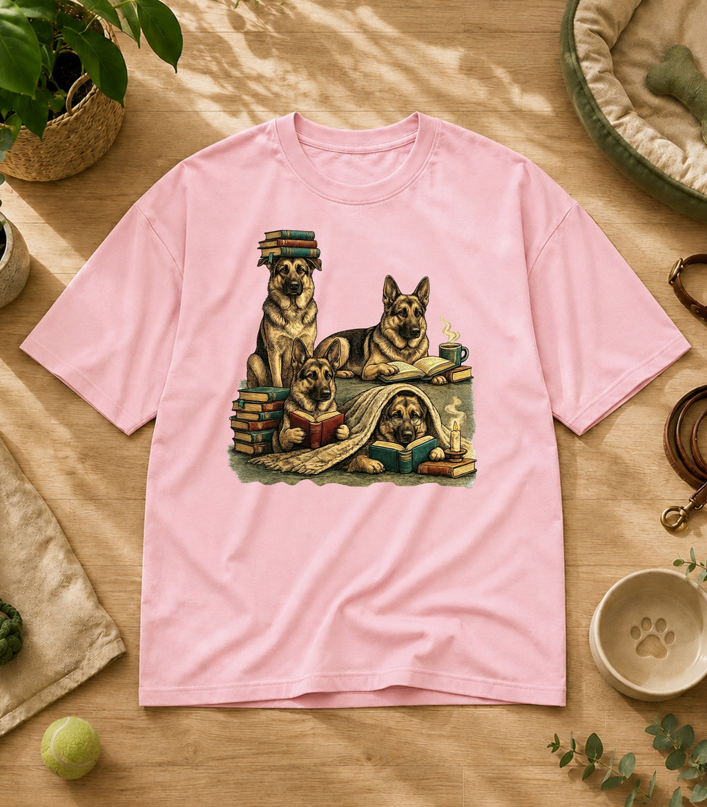 German Shepherd Reading Society T-Shirt