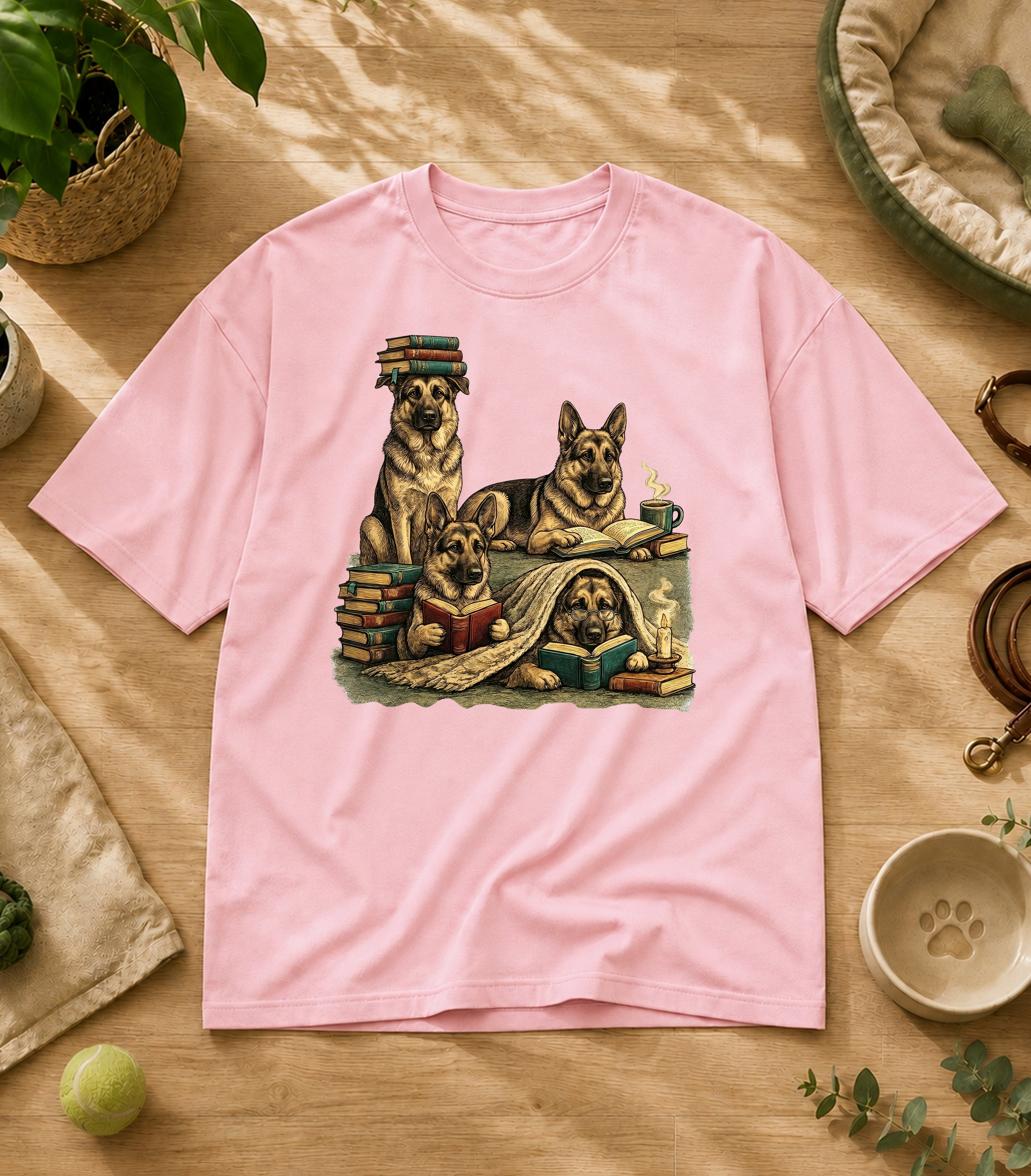 German Shepherd Reading Society T-Shirt