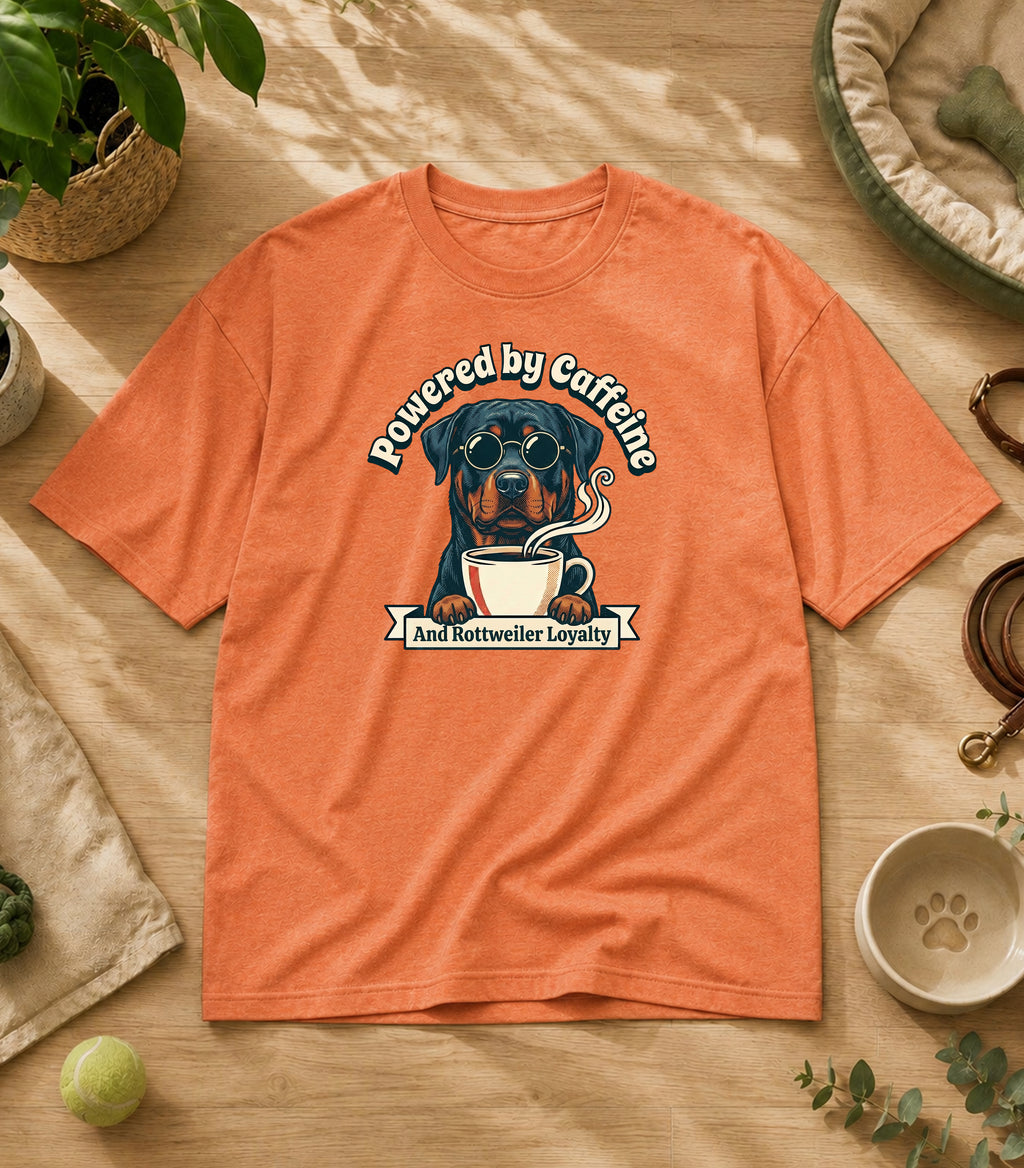 Rottweiler Powered By Caffeine T-Shirt