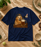 Funny Golden Retriever Drinking Beer T-Shirt