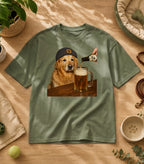 Funny Golden Retriever Drinking Beer T-Shirt
