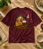 Funny Golden Retriever Drinking Beer T-Shirt