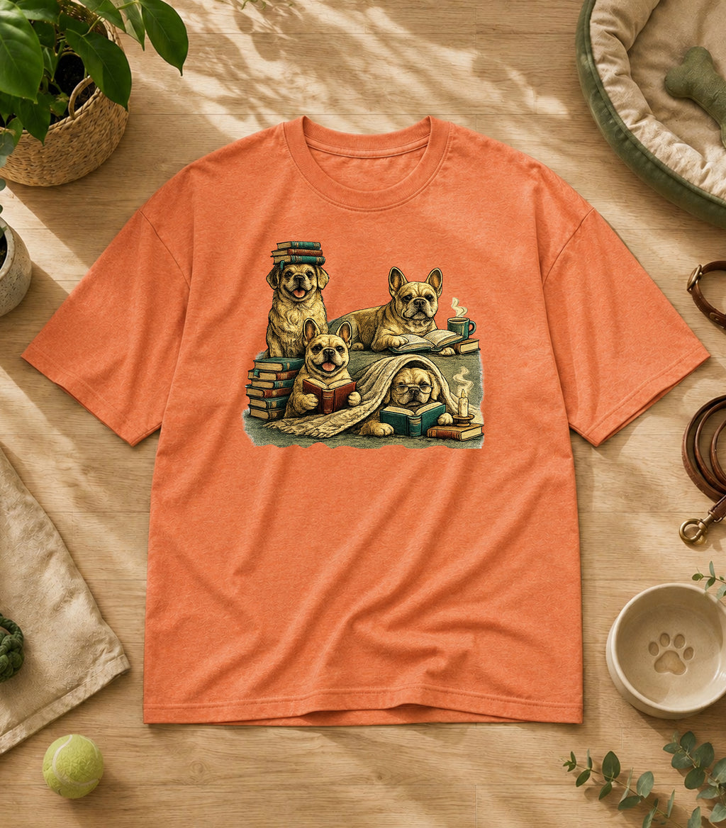 French Bulldog Reading Society T-Shirt