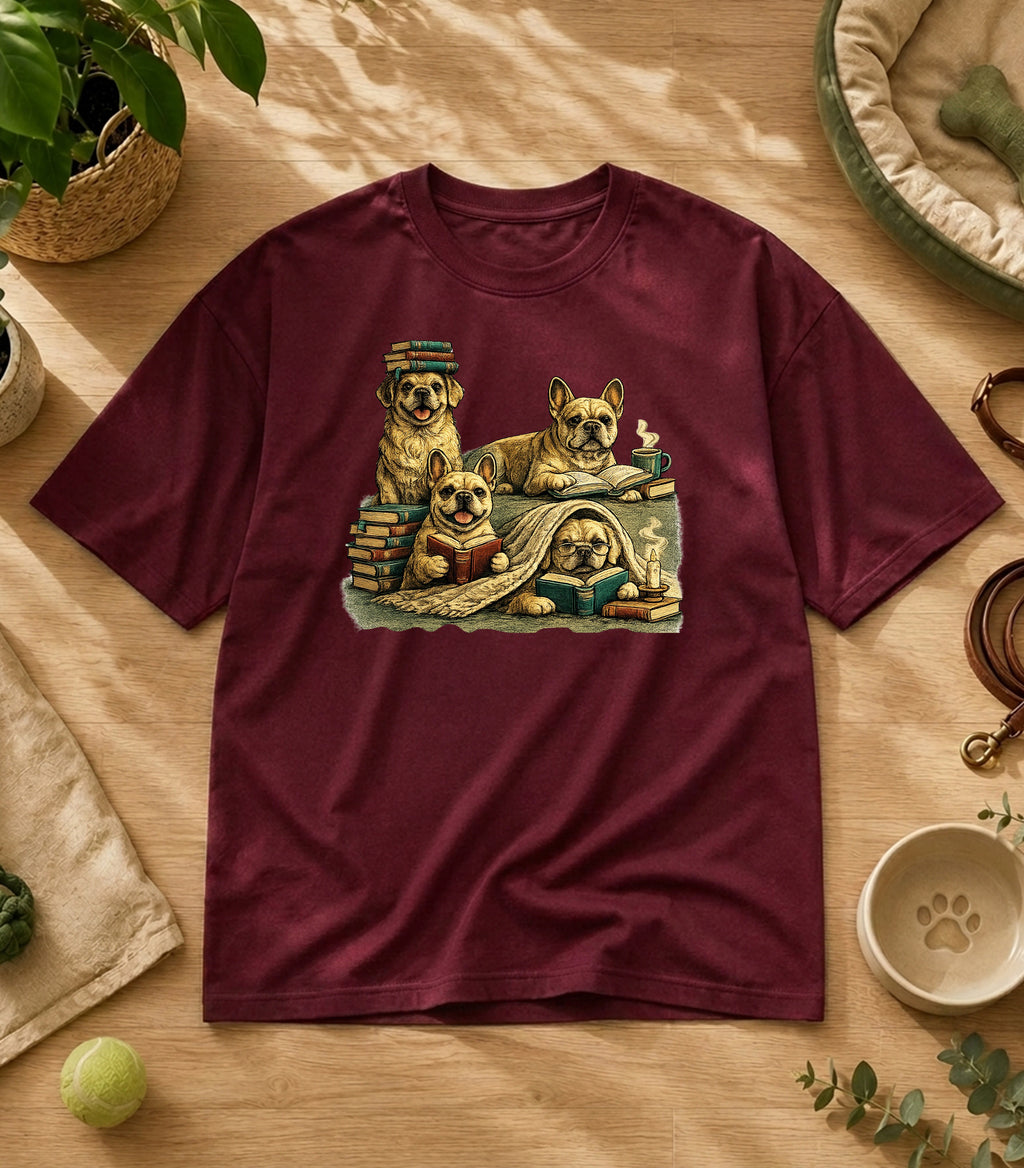 French Bulldog Reading Society T-Shirt