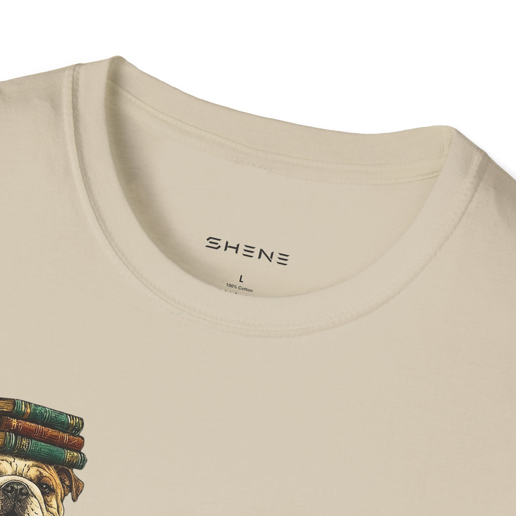 Copy of Copy of Copy of Unisex Softstyle Frenchi Library Four Dog T-Shirt
