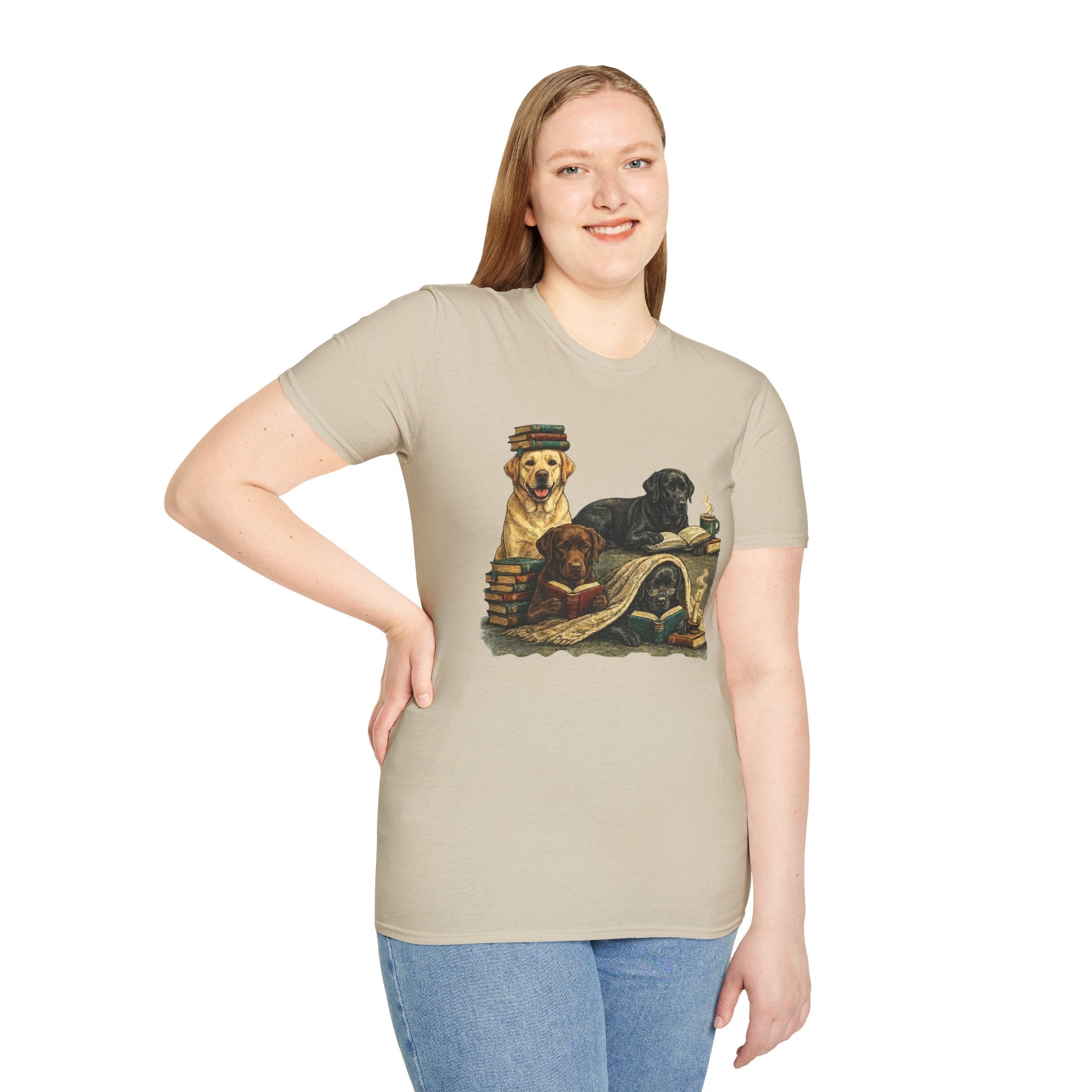 Copy of Unisex Softstyle Labador Library Four Dog T-Shirt