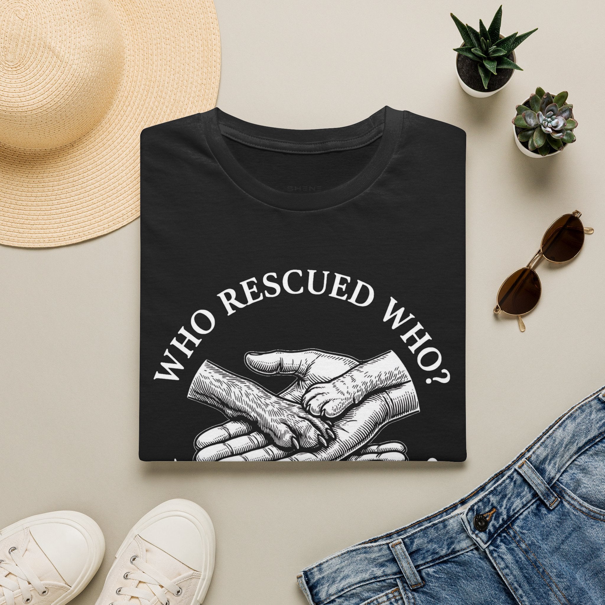 Copy of Copy of Unisex Softstyle Who Rescued Who T-Shirt