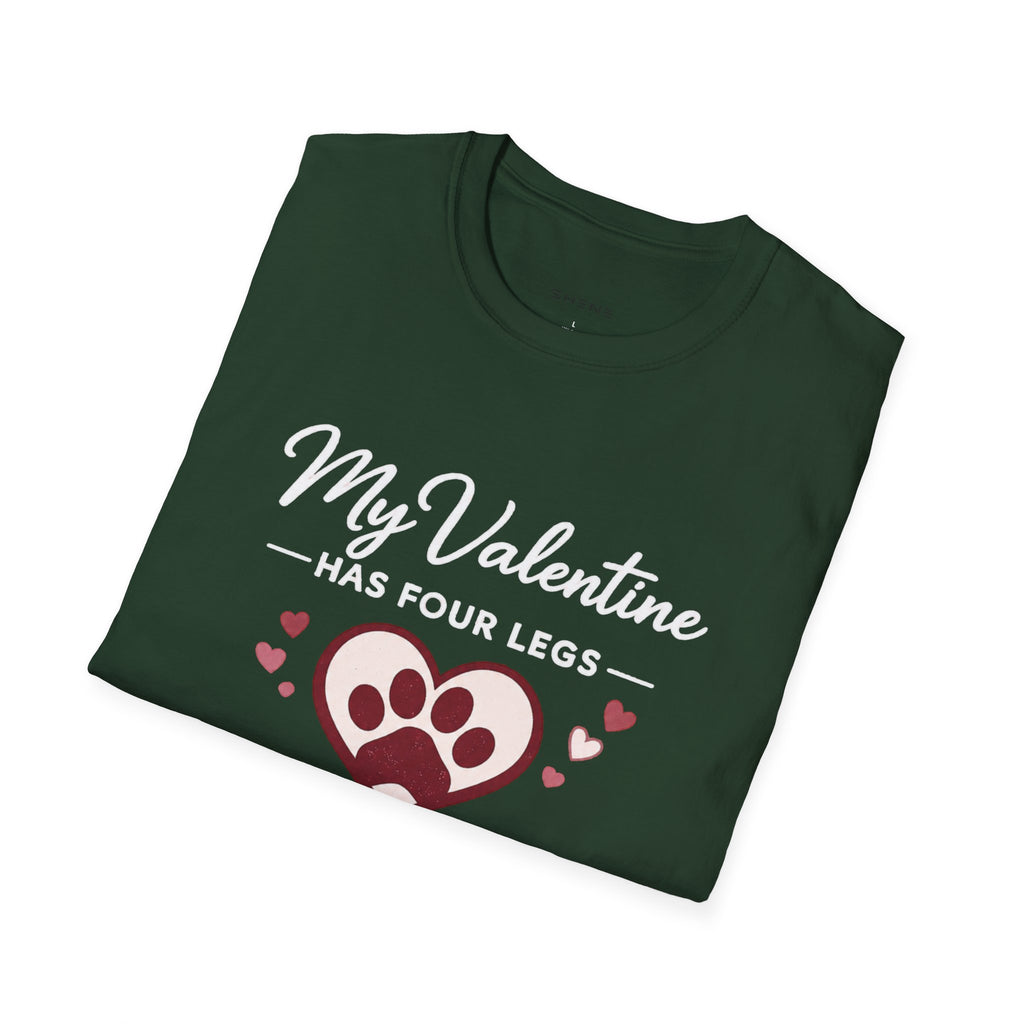 Copy of Unisex Softstyle My valentine has four leg T-Shirt