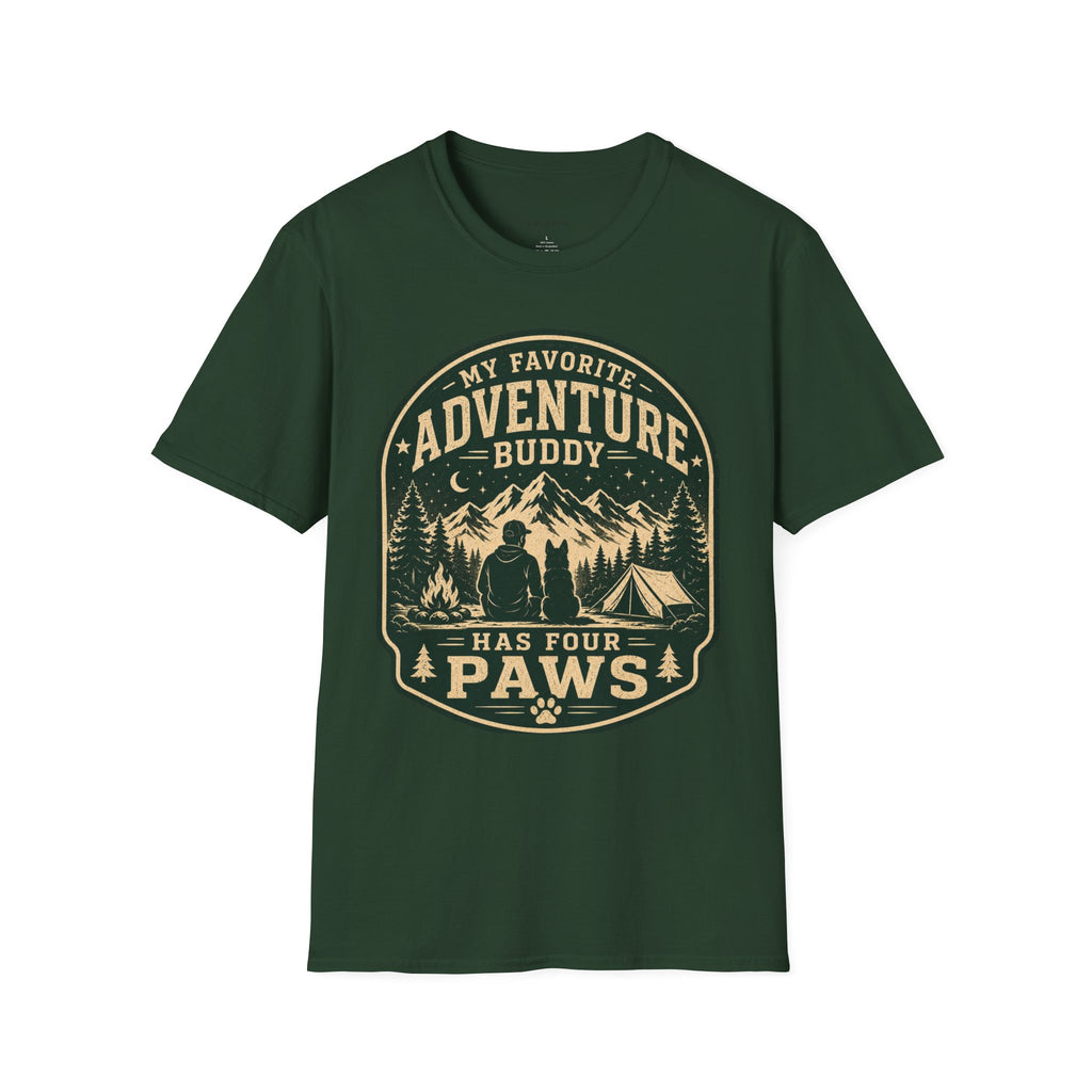 Copy of Unisex Softstyle My Favorite Adventure Has Paws T-Shirt