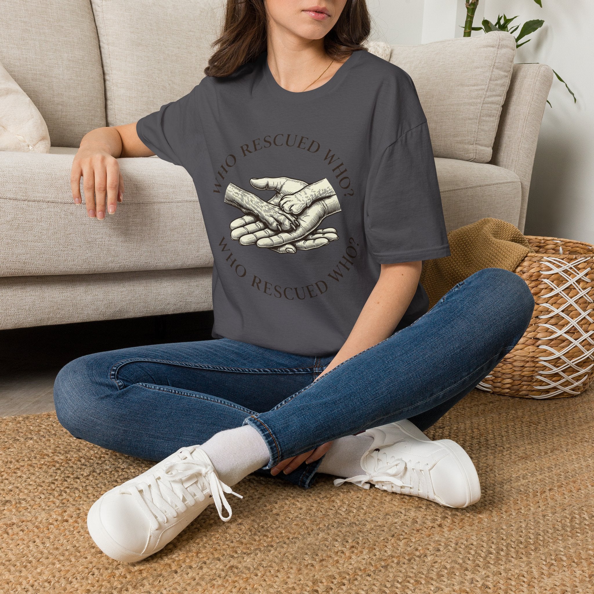 Copy of Copy of Unisex Softstyle Who Rescued Who T-Shirt