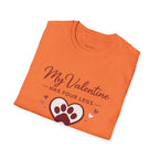 Copy of Unisex Softstyle My valentine has four leg T-Shirt