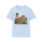 Copy of Copy of Copy of Unisex Softstyle Frenchi Library Four Dog T-Shirt