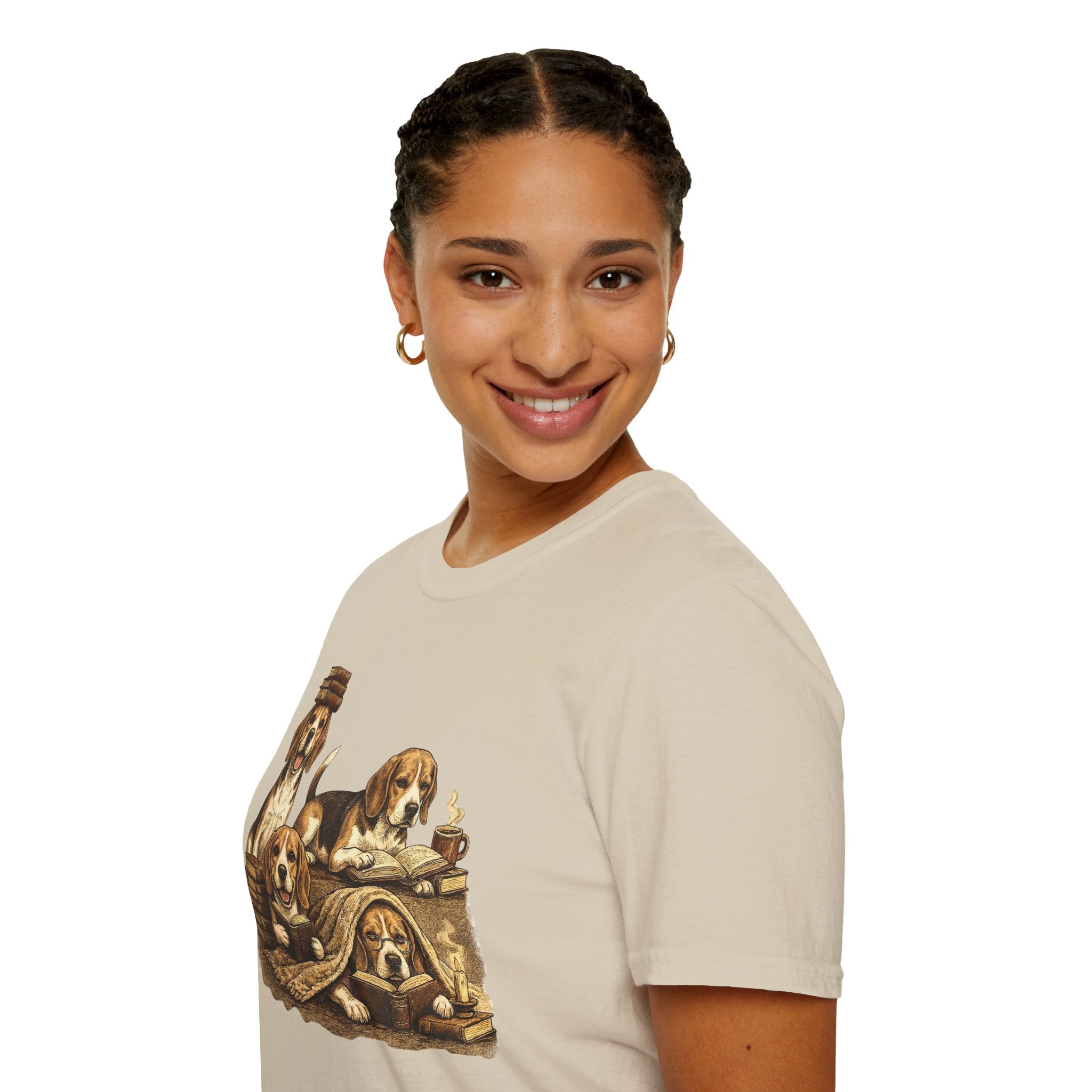 Copy of Copy of Copy of Copy of Unisex Softstyle Beegal Library Four Dog T-Shirt