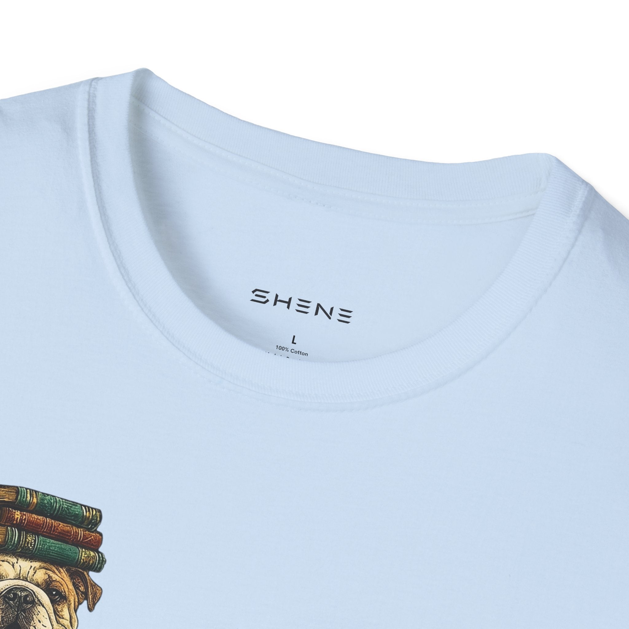 Copy of Copy of Copy of Unisex Softstyle Frenchi Library Four Dog T-Shirt