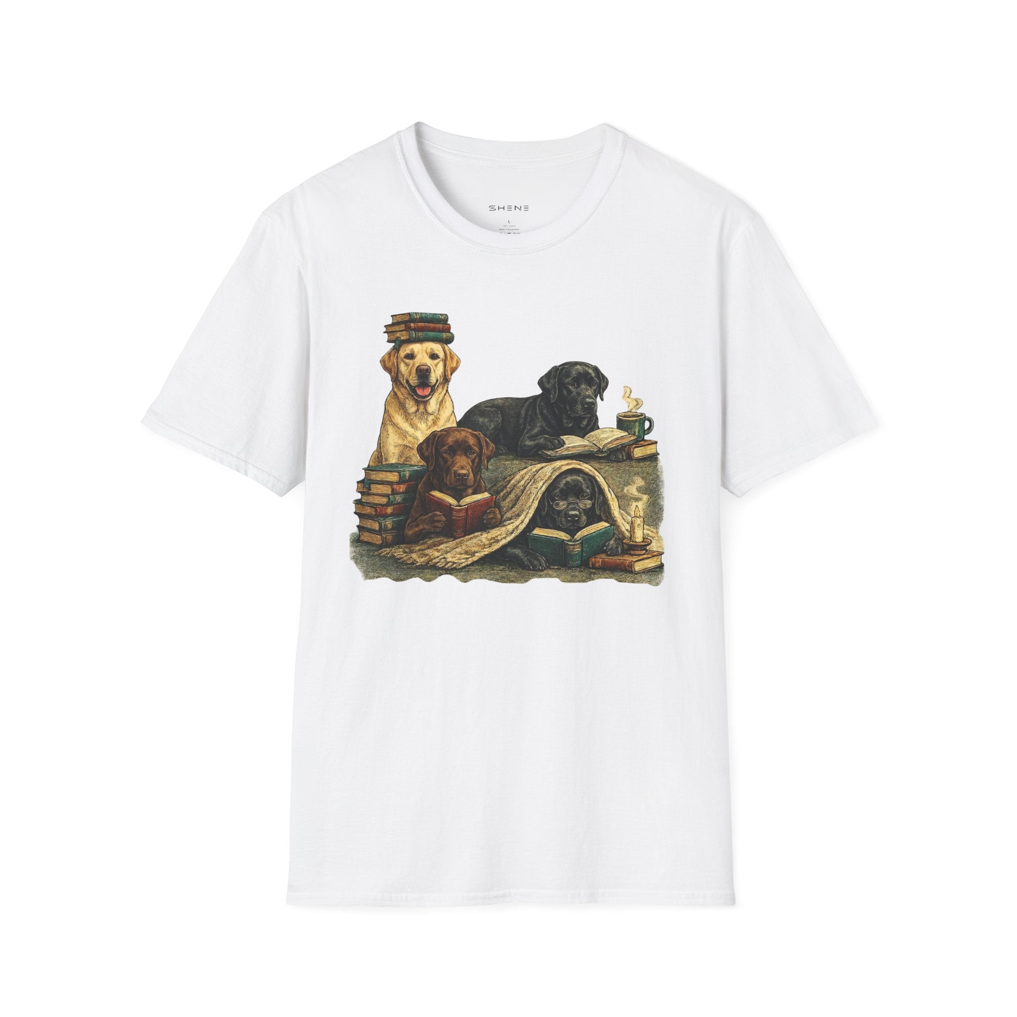Copy of Unisex Softstyle Labador Library Four Dog T-Shirt