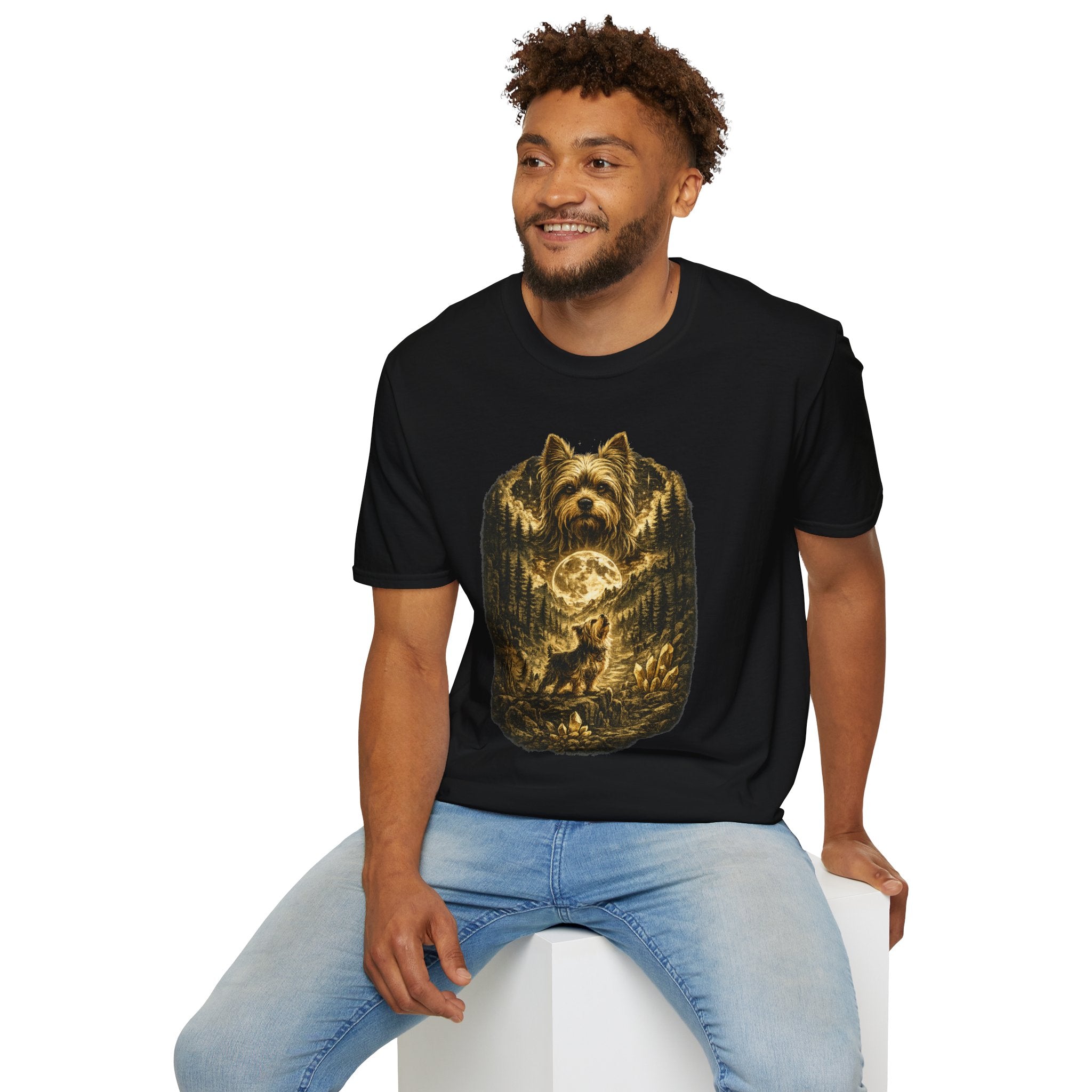 Copy of Unisex Softstyle shit su with moon T-Shirt