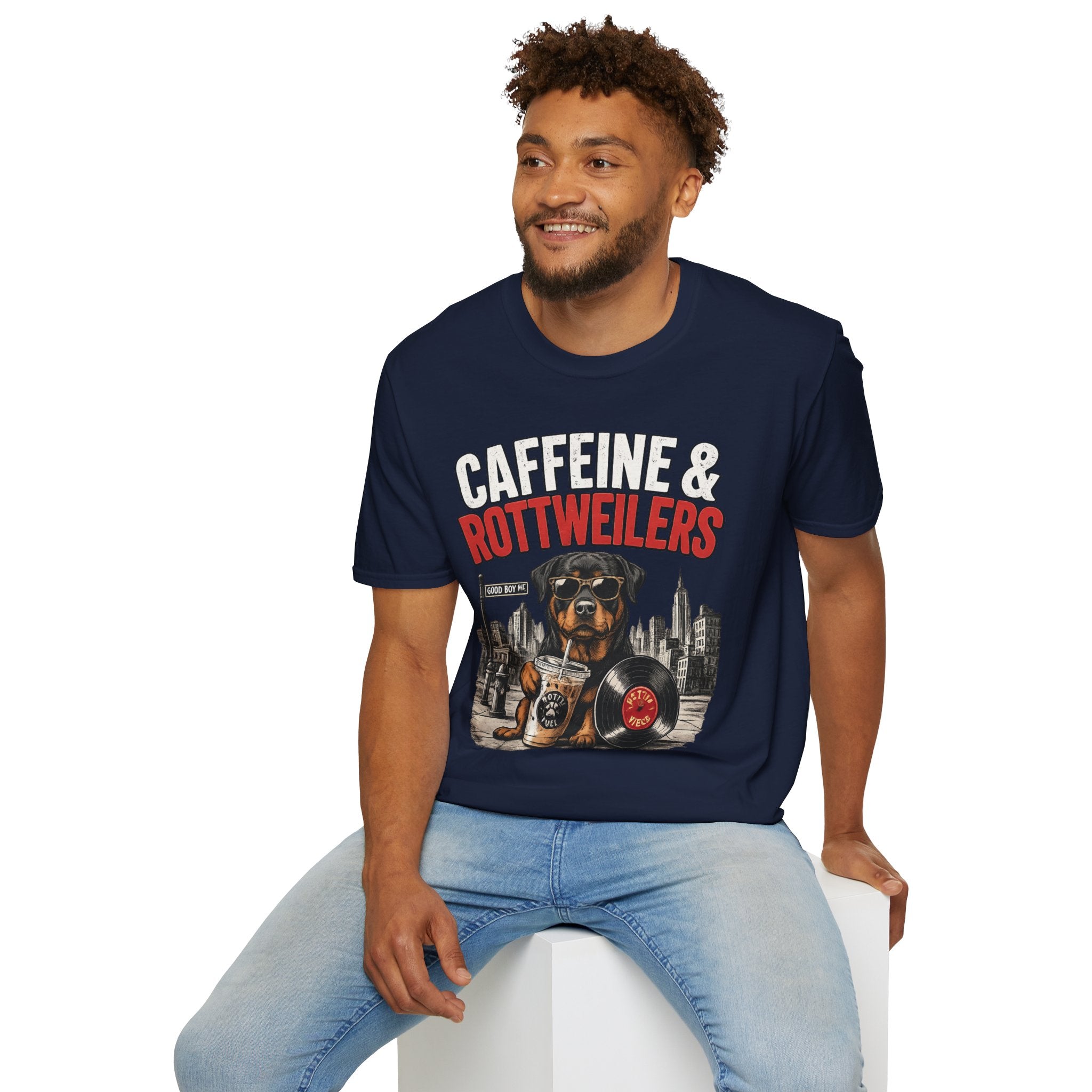 Unisex Softstyle Rottweiler Caffeine Fuel  T-Shirt
