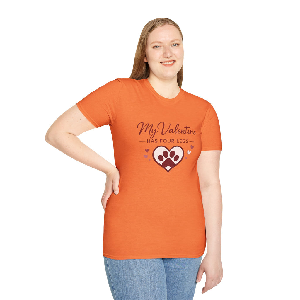 Copy of Unisex Softstyle My valentine has four leg T-Shirt