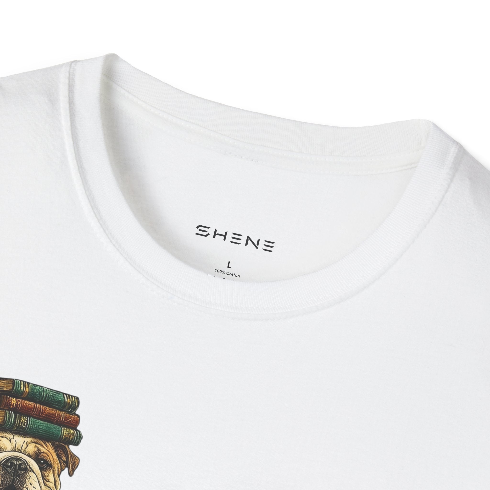 Copy of Copy of Copy of Unisex Softstyle Frenchi Library Four Dog T-Shirt