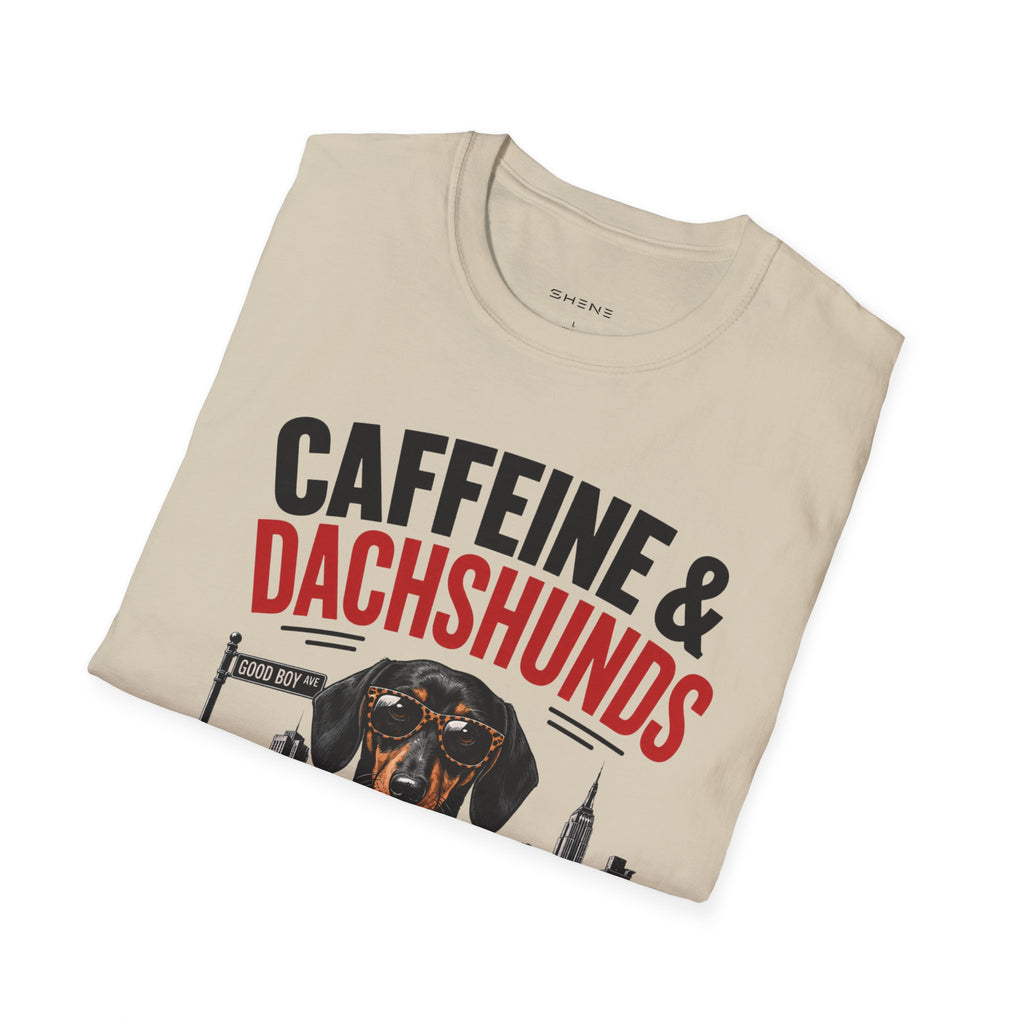 Unisex Softstyle Dachshund Caffeine Fuel T-Shirt