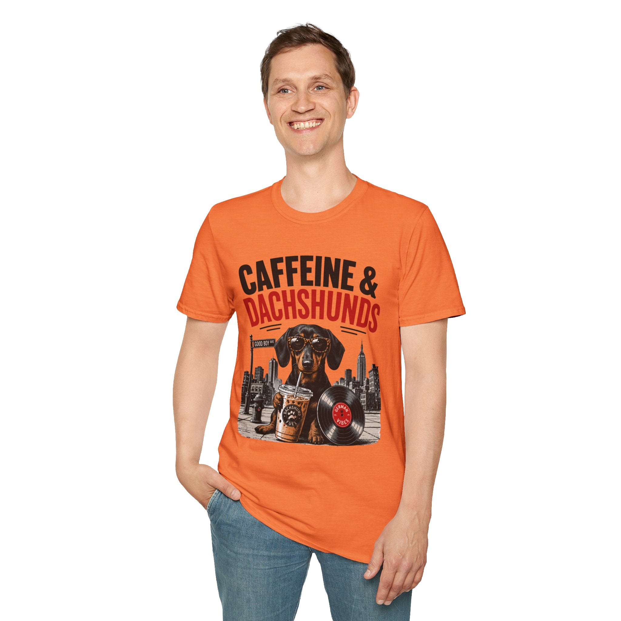 Unisex Softstyle Dachshund Caffeine Fuel T-Shirt