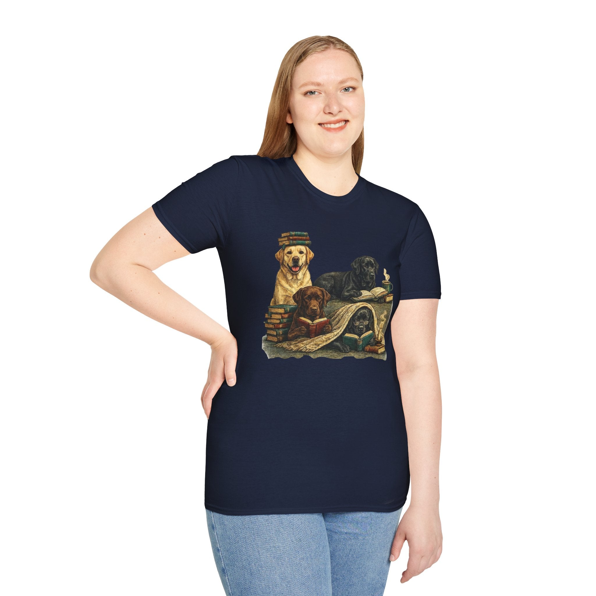 Copy of Unisex Softstyle Labador Library Four Dog T-Shirt