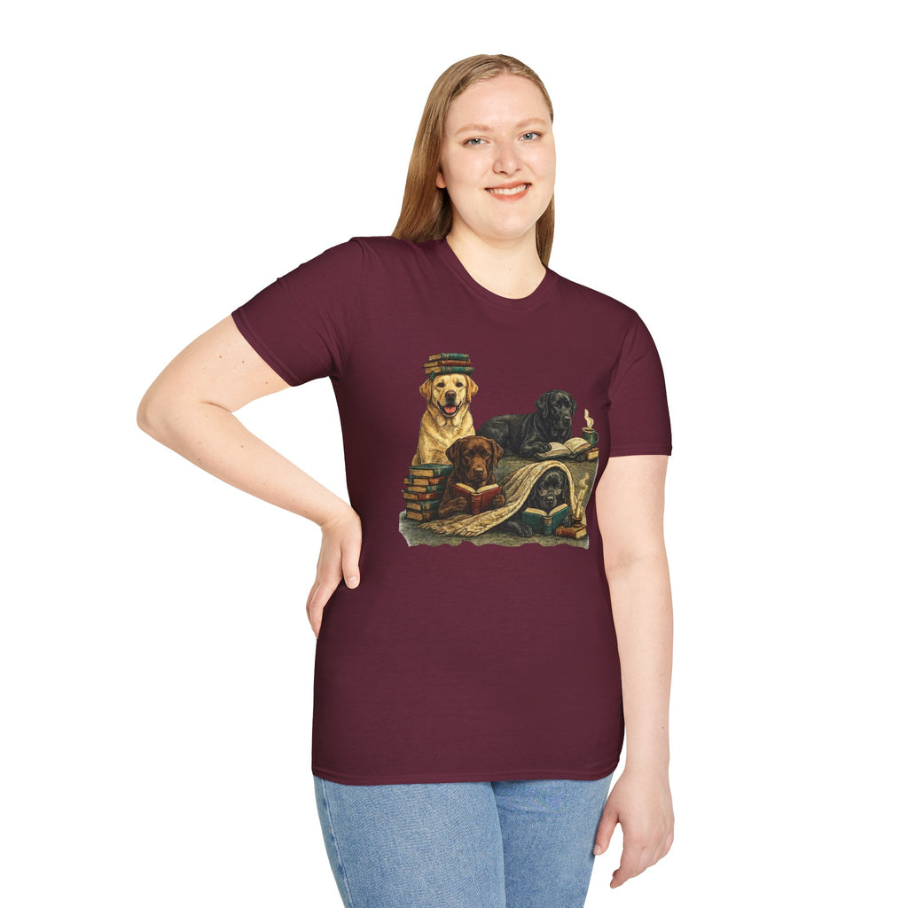Copy of Unisex Softstyle Labador Library Four Dog T-Shirt