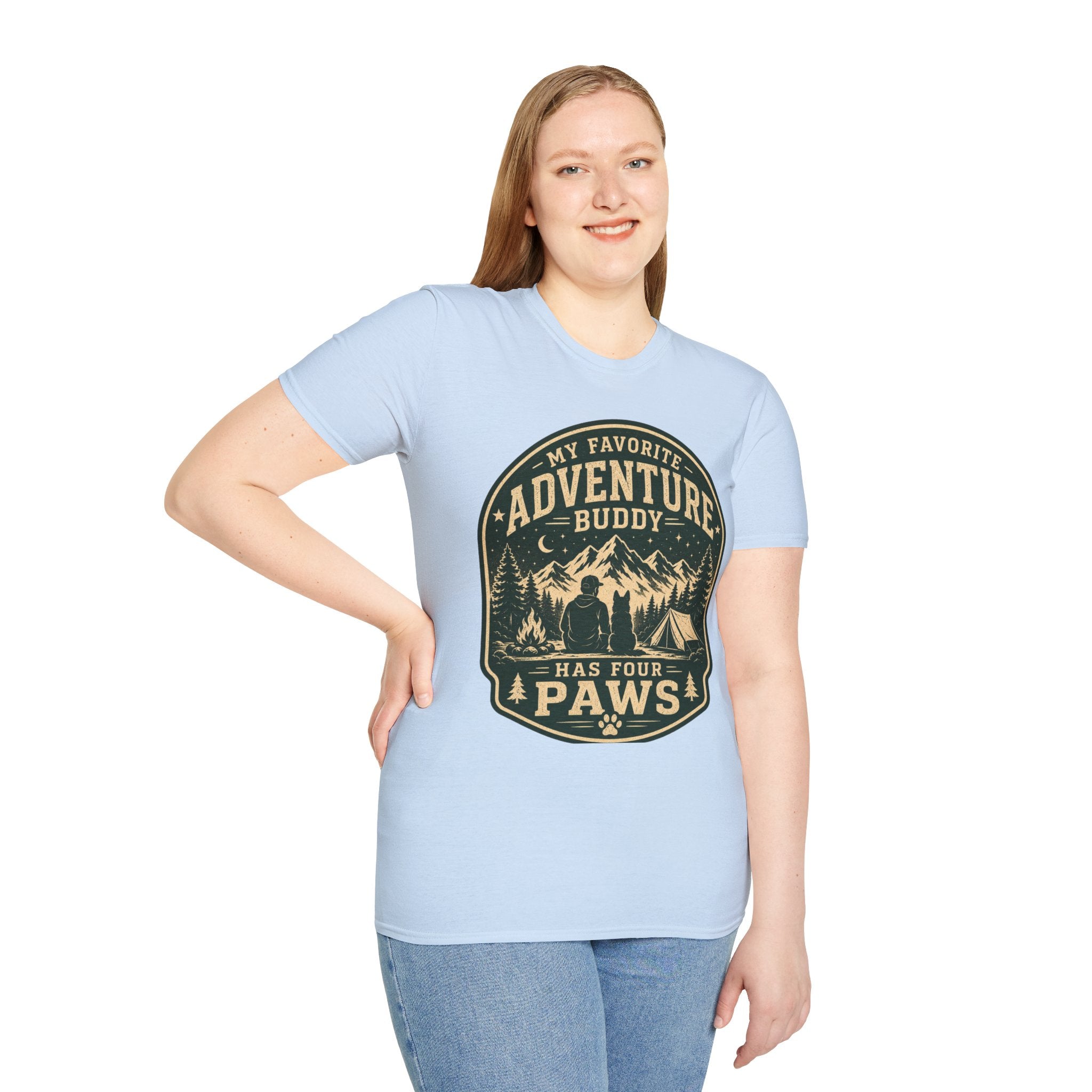 Copy of Unisex Softstyle My Favorite Adventure Has Paws T-Shirt