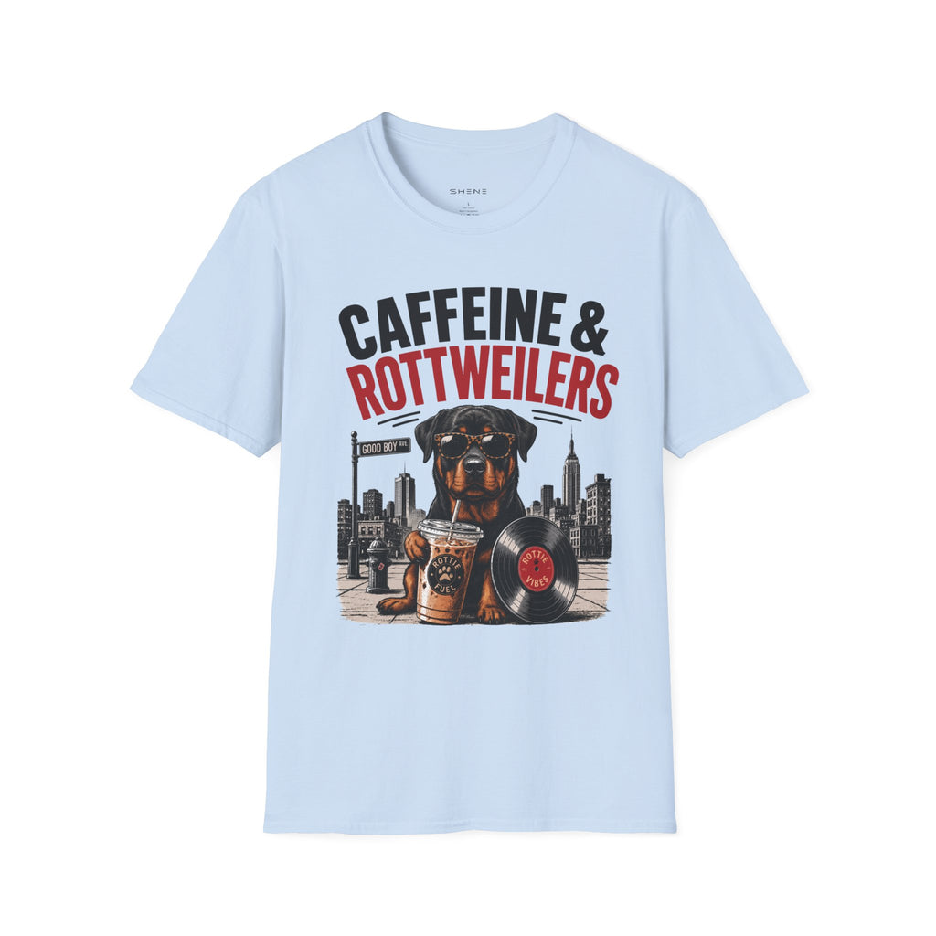 Unisex Softstyle Rottweiler Caffeine Fuel  T-Shirt