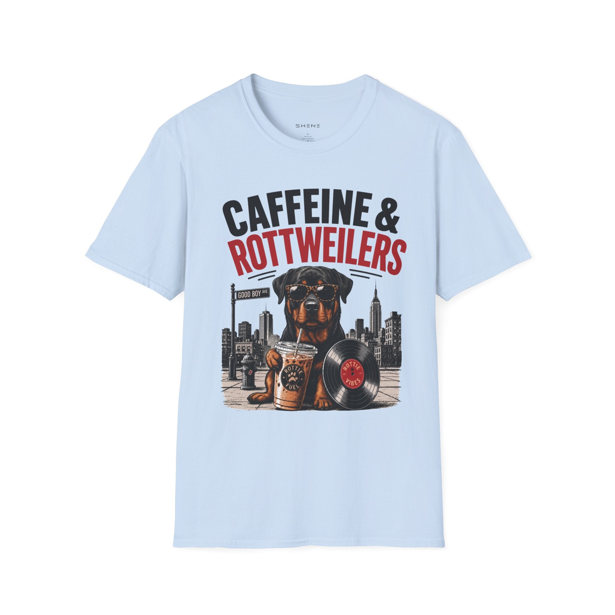 Unisex Softstyle Rottweiler Caffeine Fuel  T-Shirt