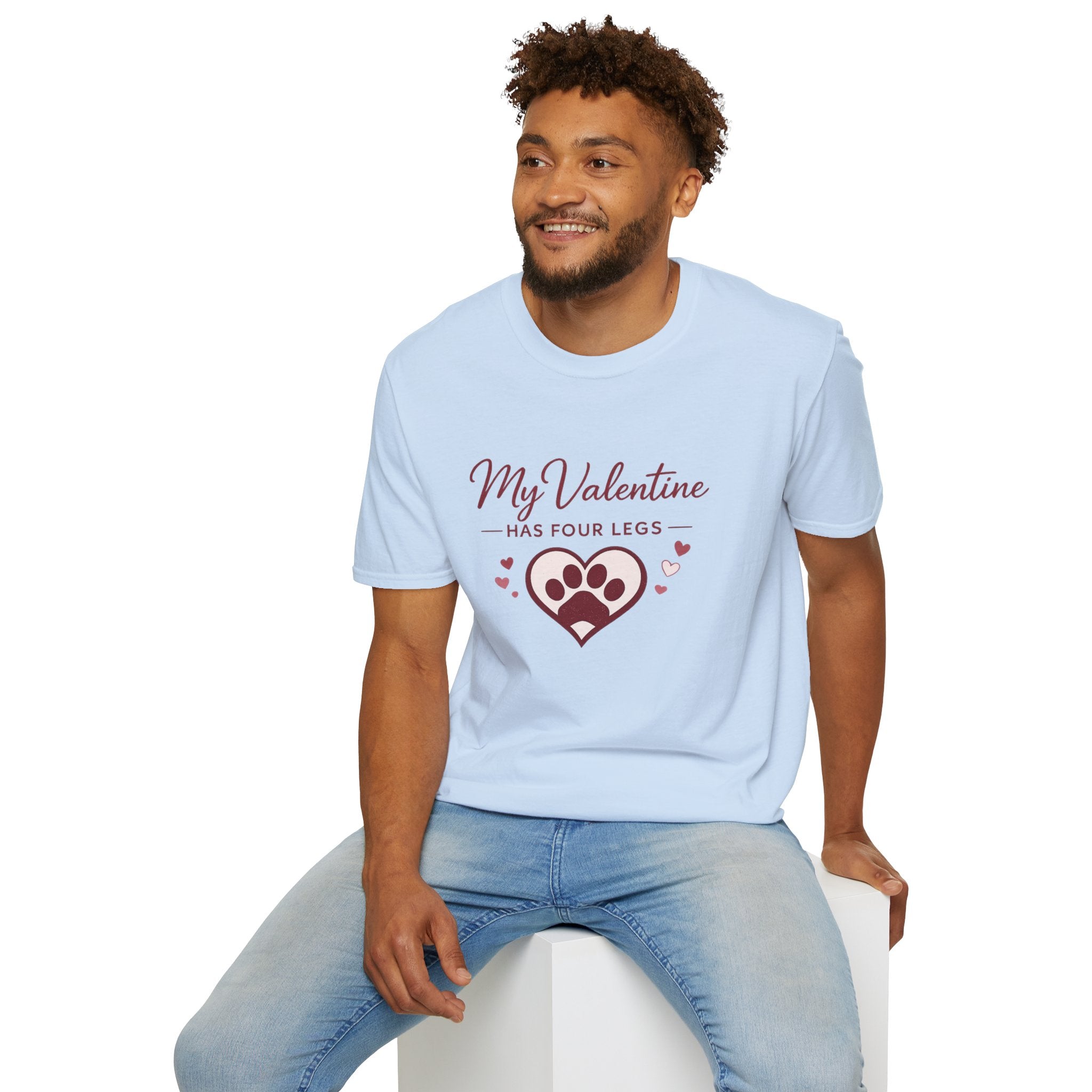 Copy of Unisex Softstyle My valentine has four leg T-Shirt