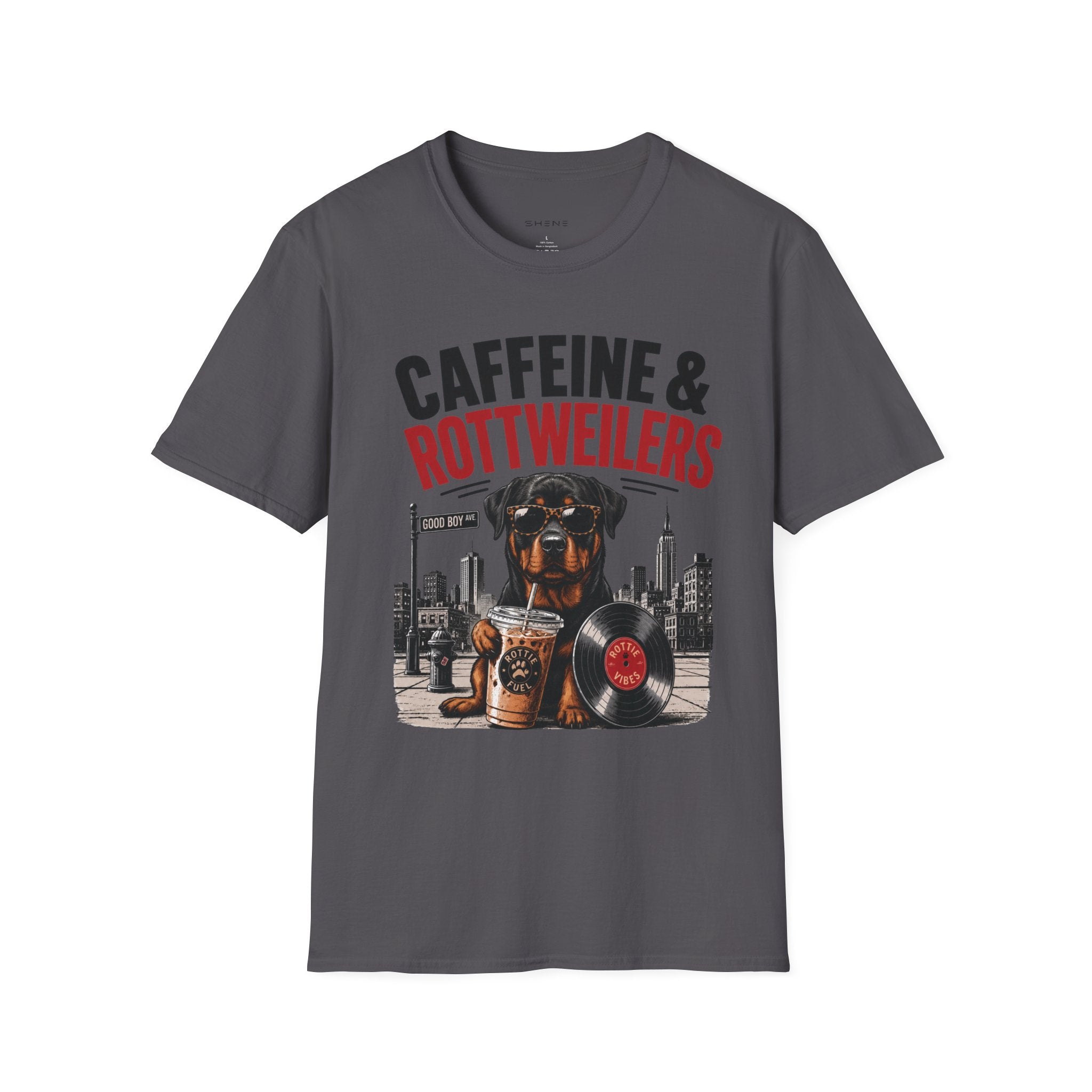 Unisex Softstyle Rottweiler Caffeine Fuel  T-Shirt
