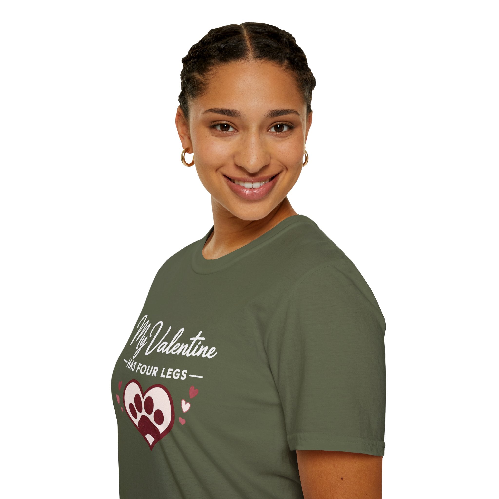 Copy of Unisex Softstyle My valentine has four leg T-Shirt