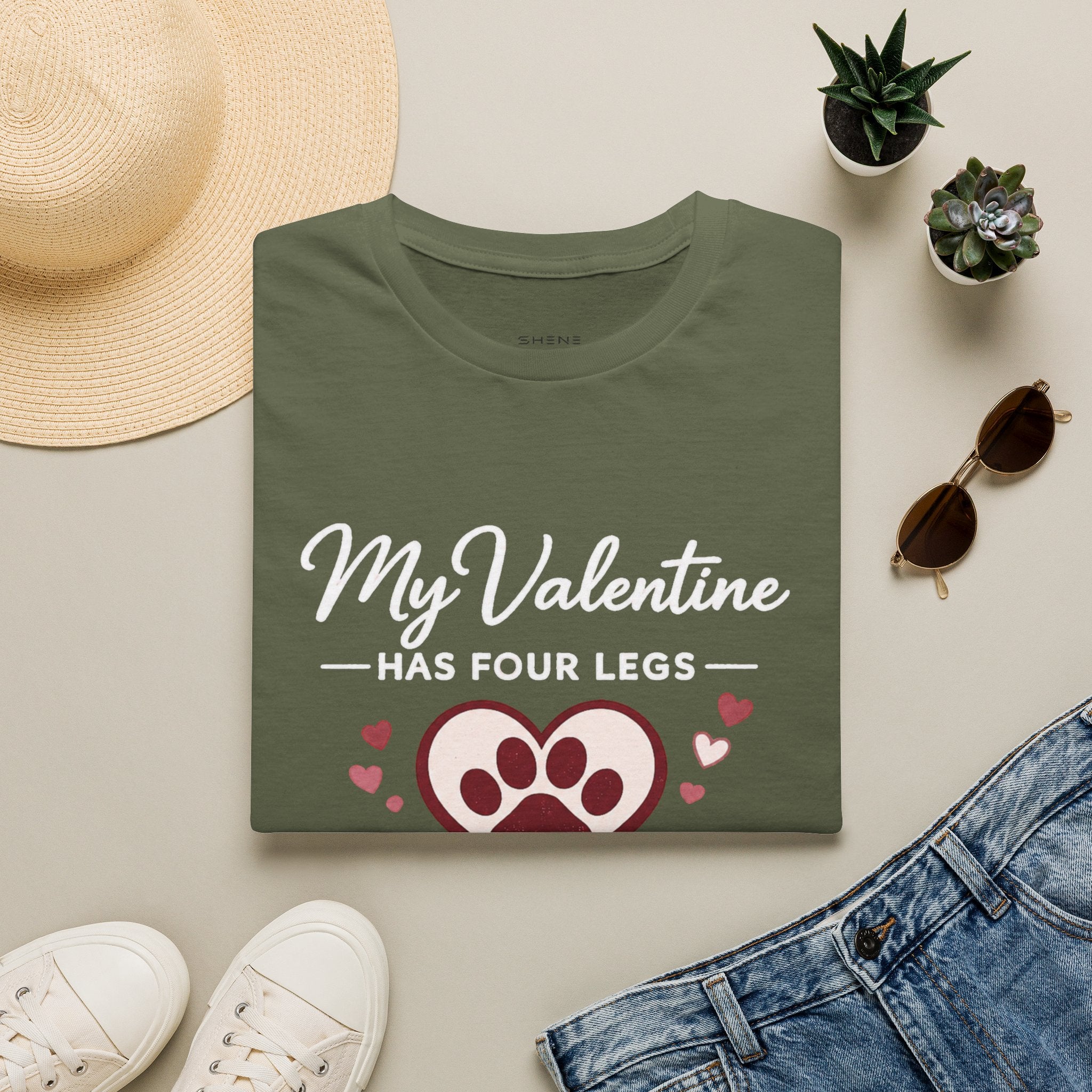 Copy of Unisex Softstyle My valentine has four leg T-Shirt