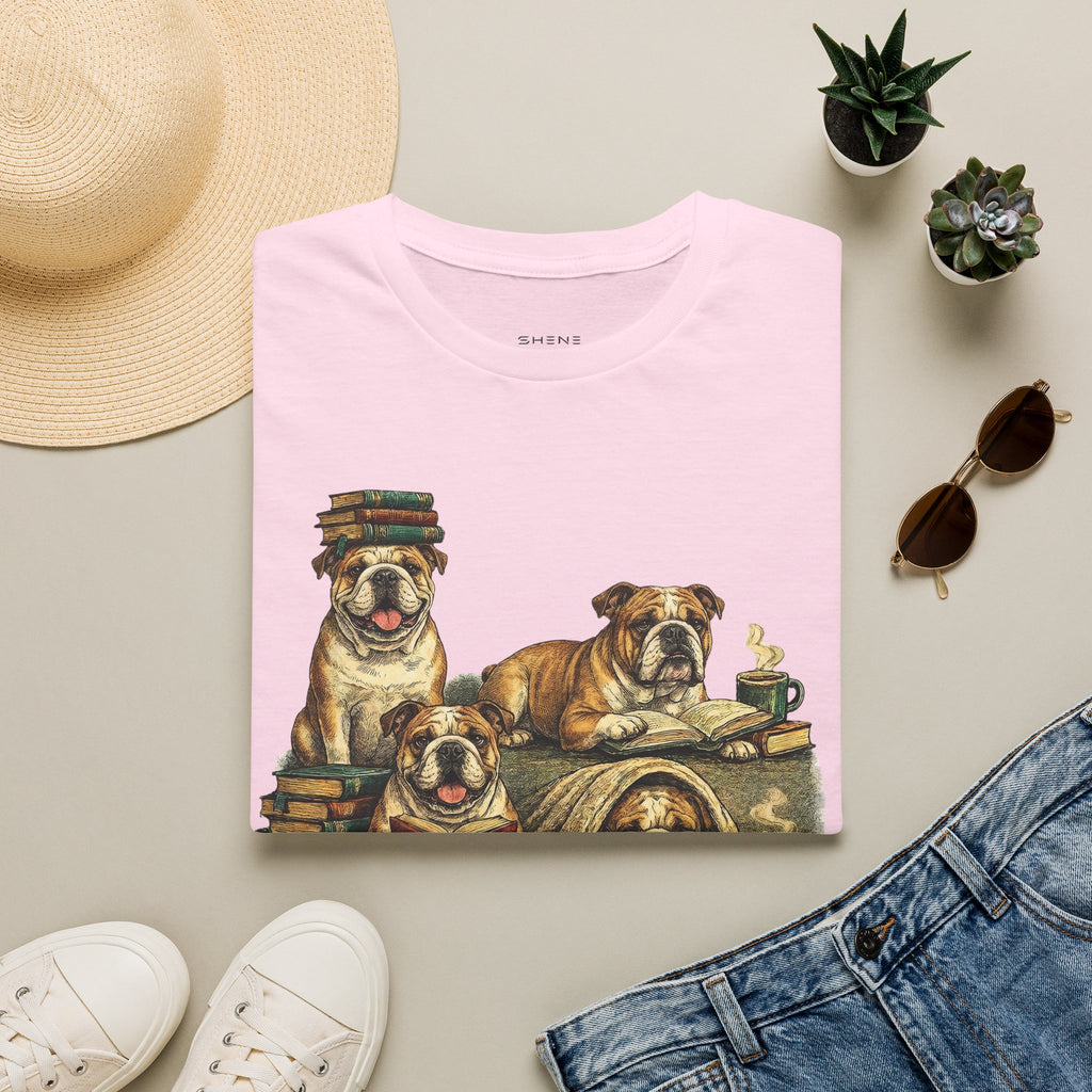 Copy of Copy of Copy of Unisex Softstyle Frenchi Library Four Dog T-Shirt