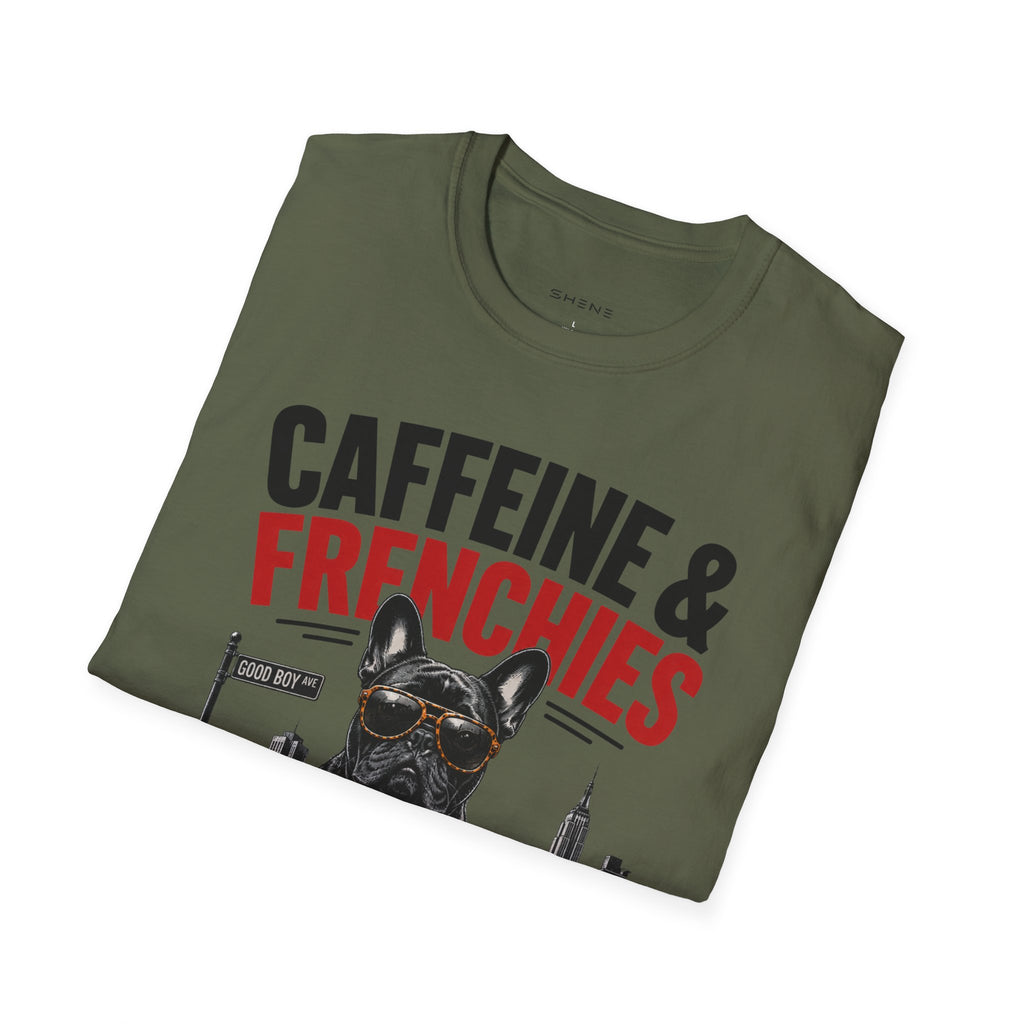 Unisex Softstyle French Bulldog Caffeine Fuel T-Shirt